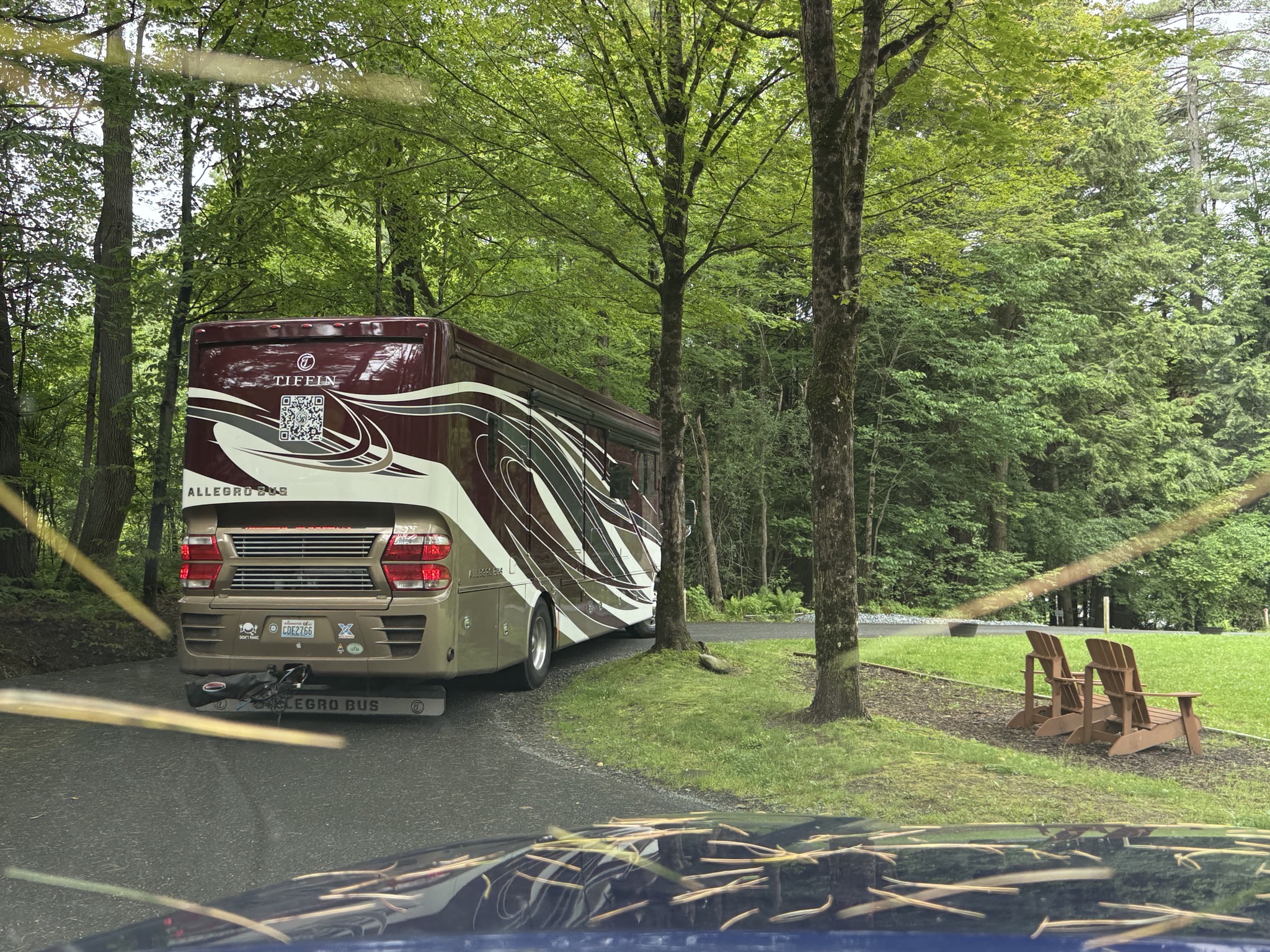 Narrow road in the campground