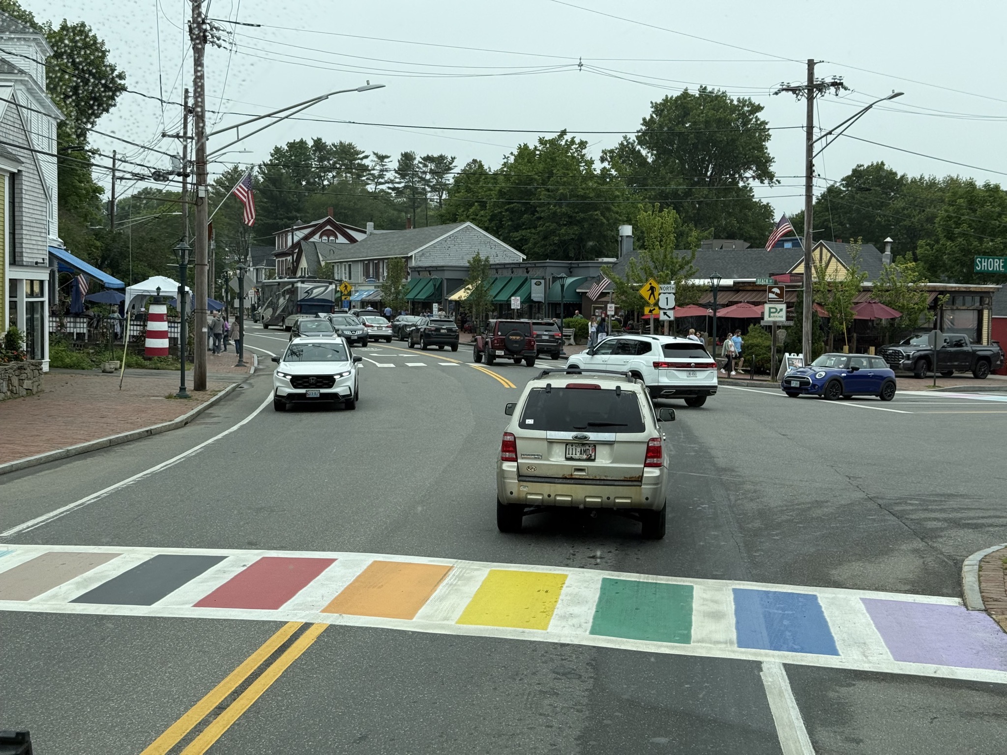 Rainbow crosswalk in Ogunquit