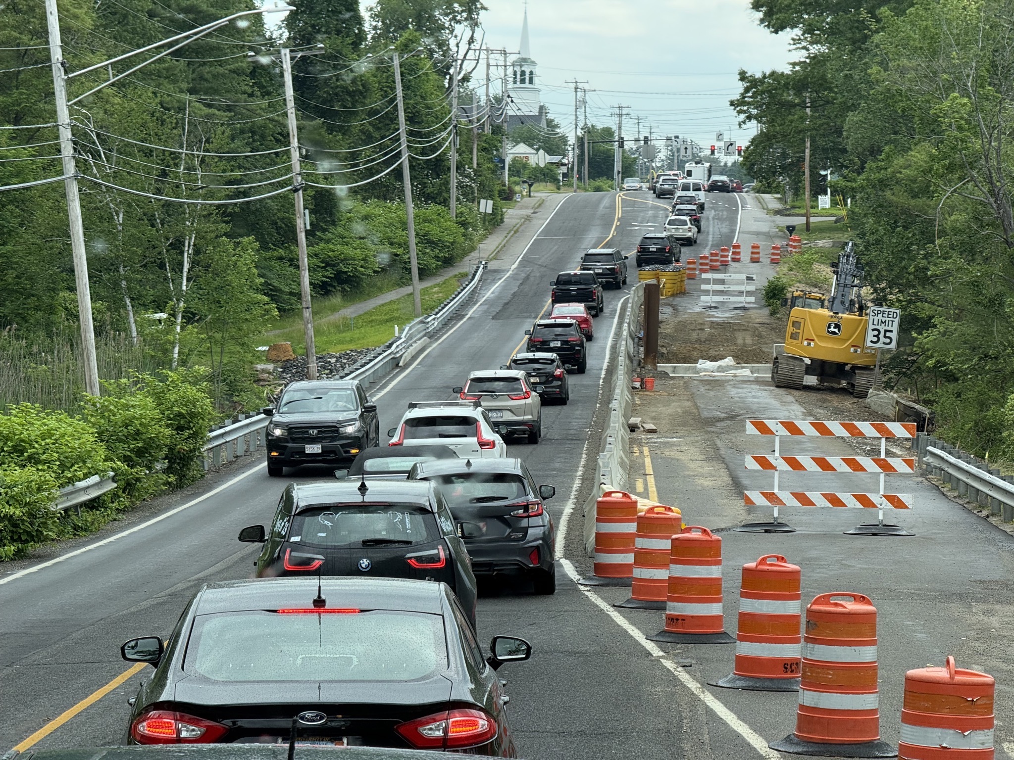 Narrow roadworks