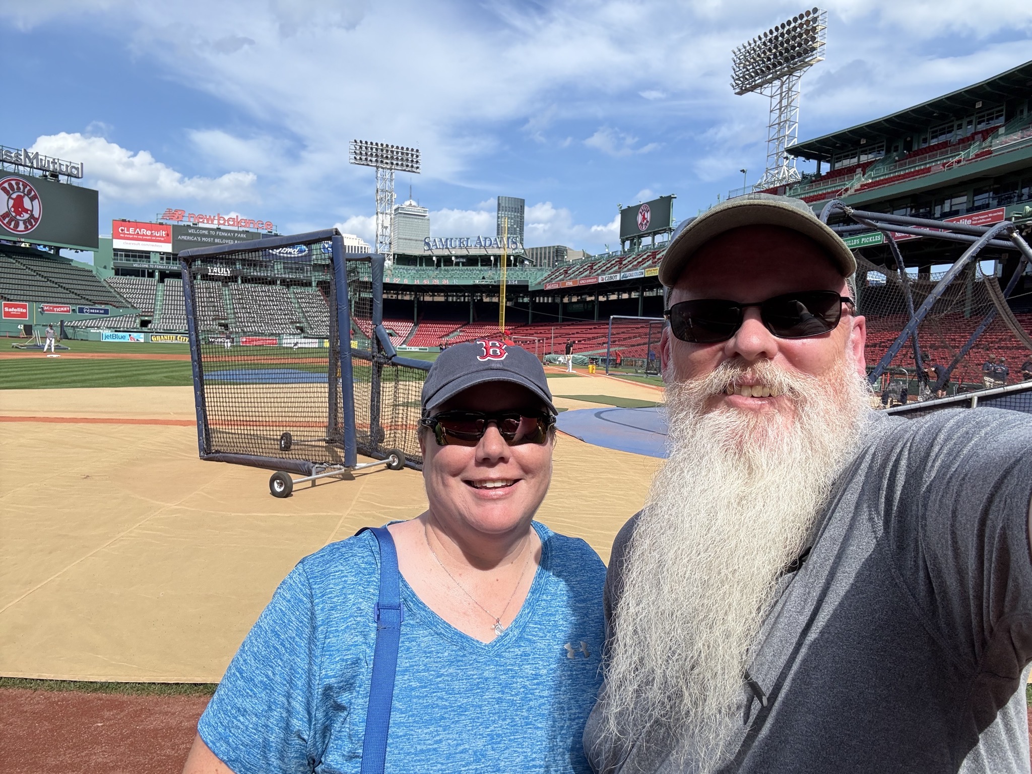 On the field