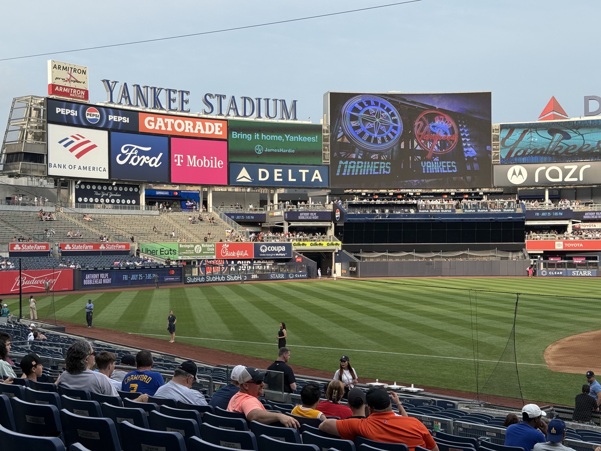 View from our seats