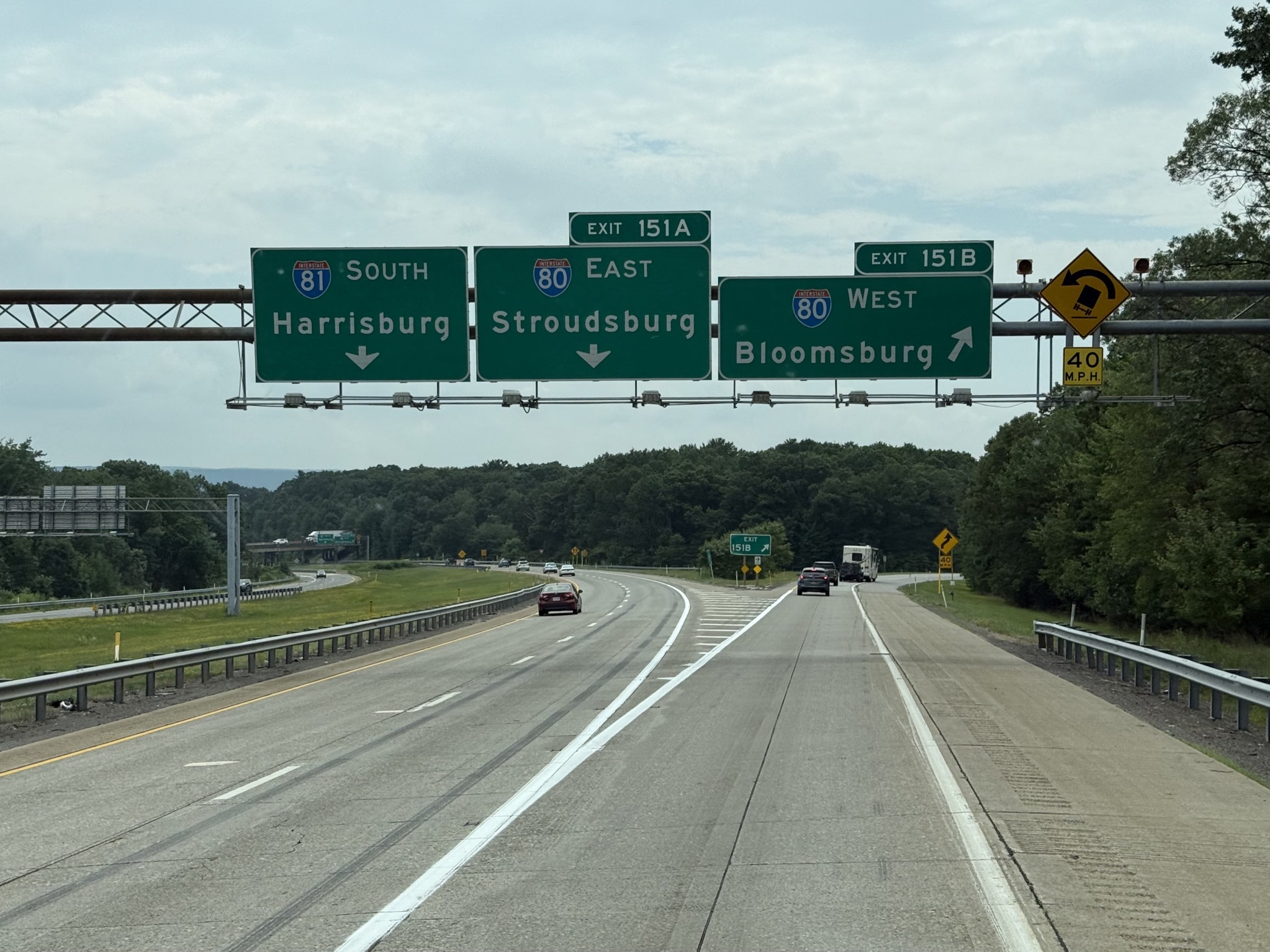 Exit to I-80 West