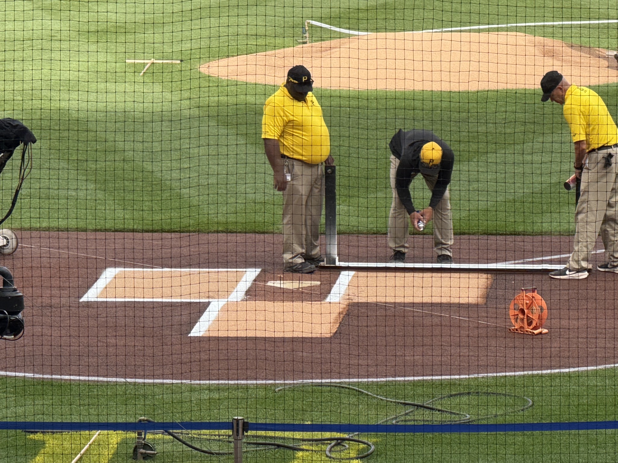 Preparing home plate