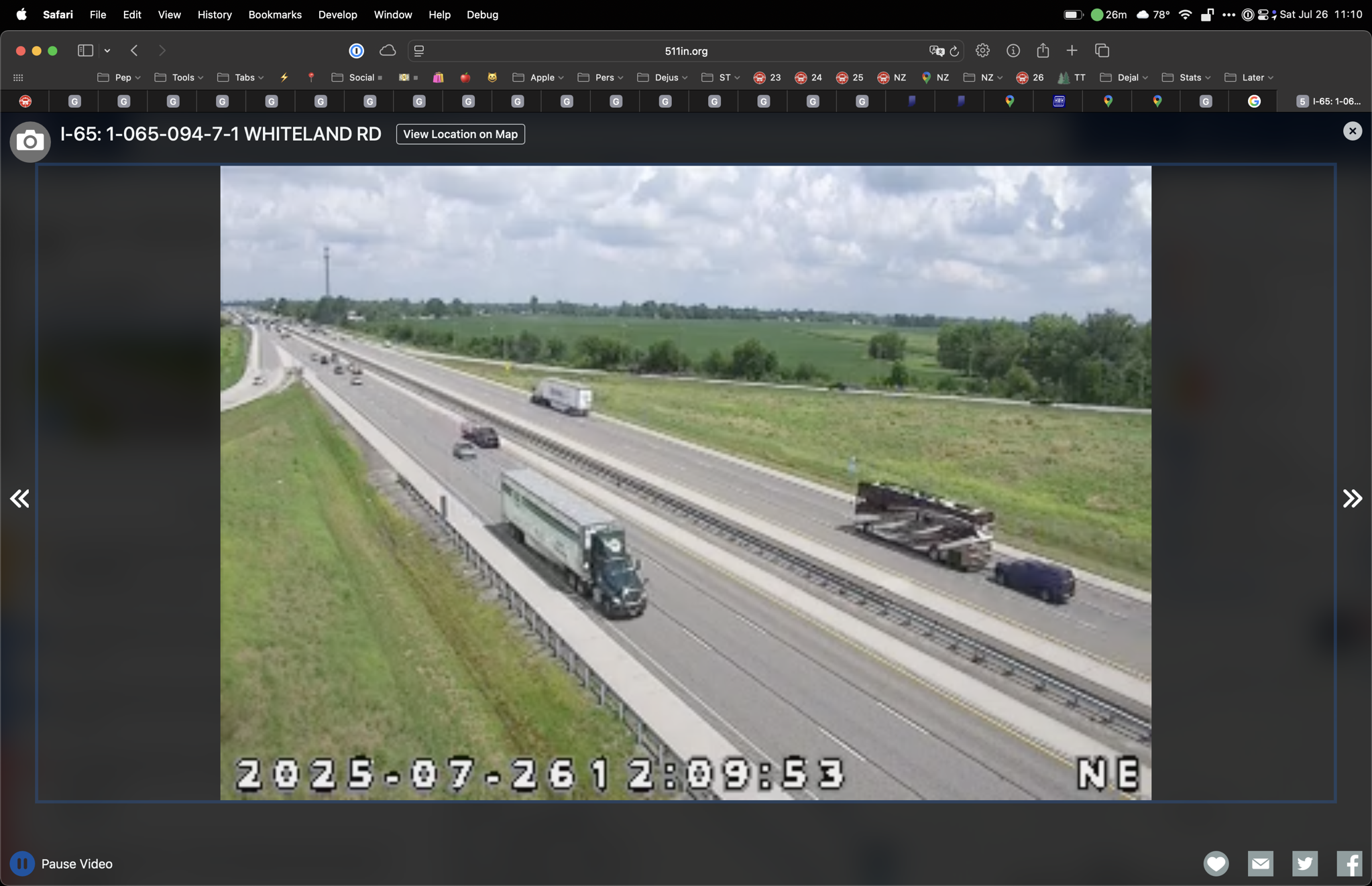 Spotting our coach on a traffic cam