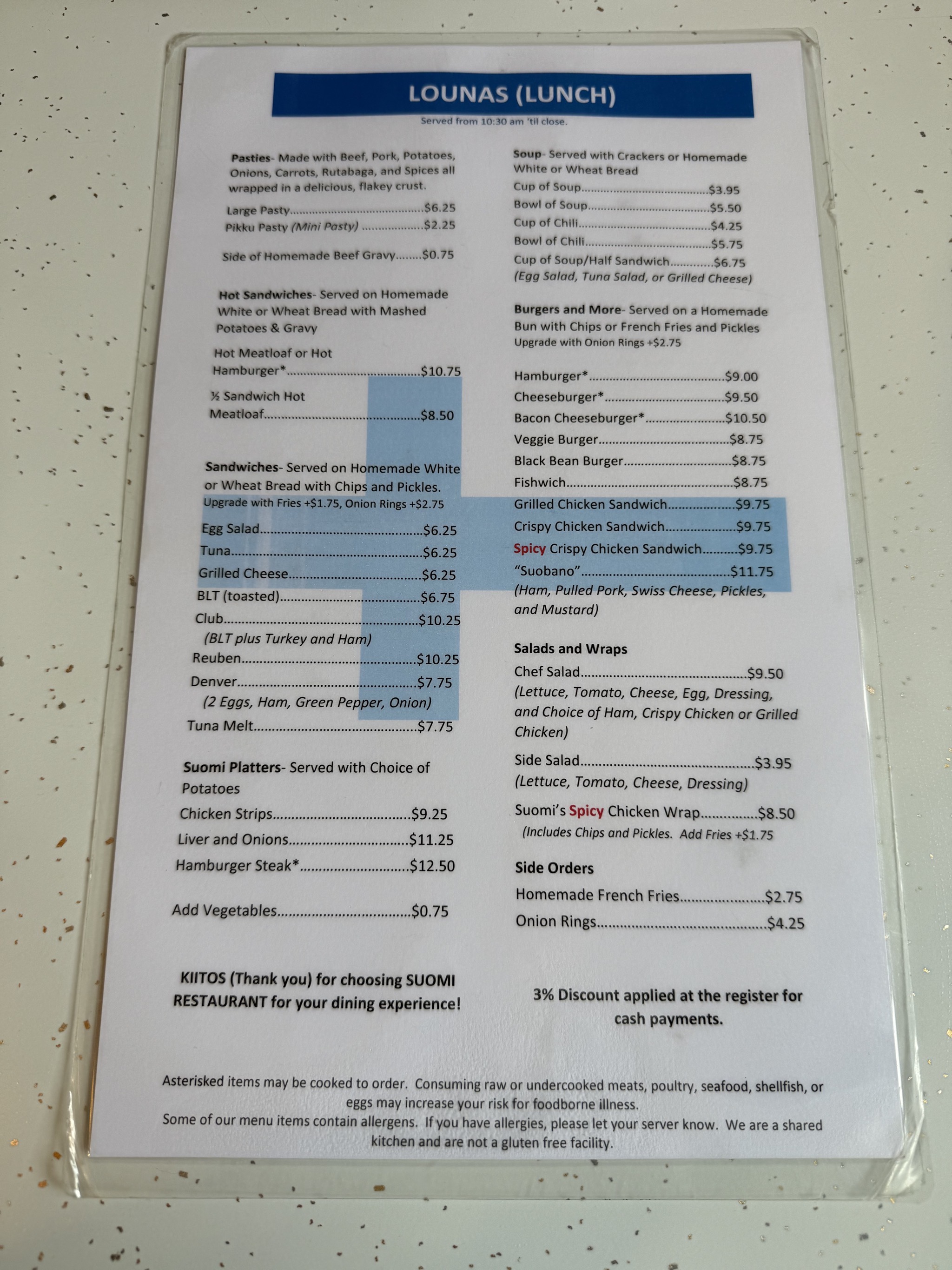 Suomi Home Bakery & Restaurant