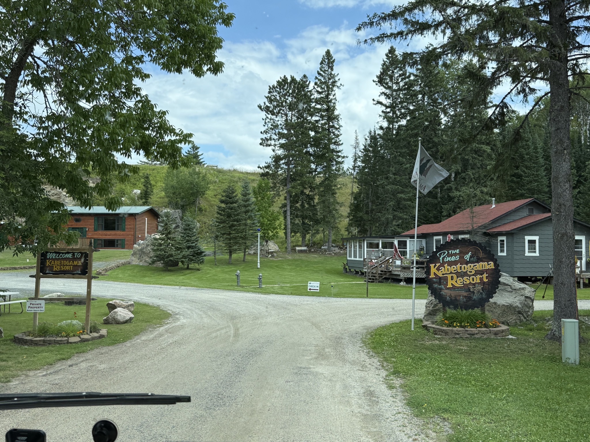 Arriving at the Pines of Kabetogama Resort