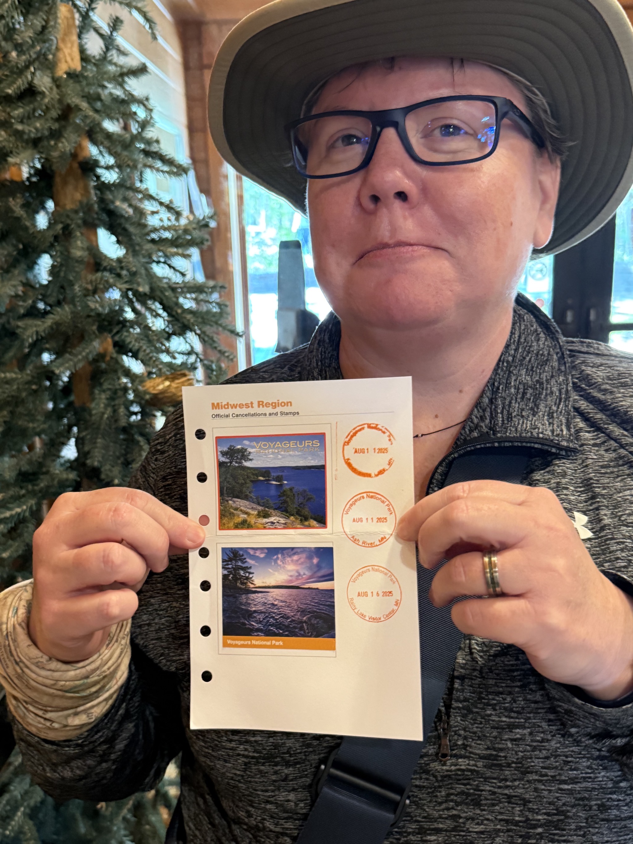 Jenn with her last passport page