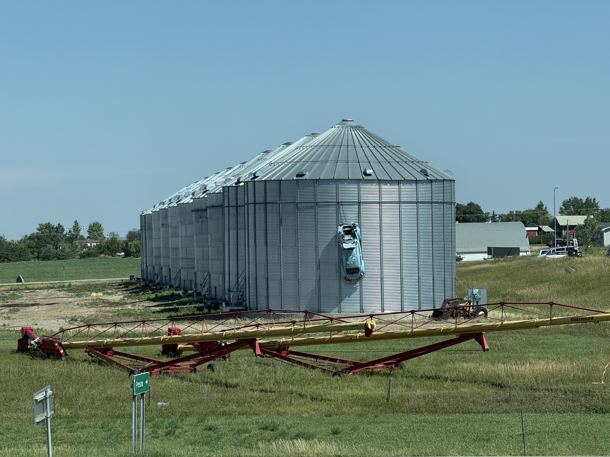 There seems to be a Beetle crawling up that silo