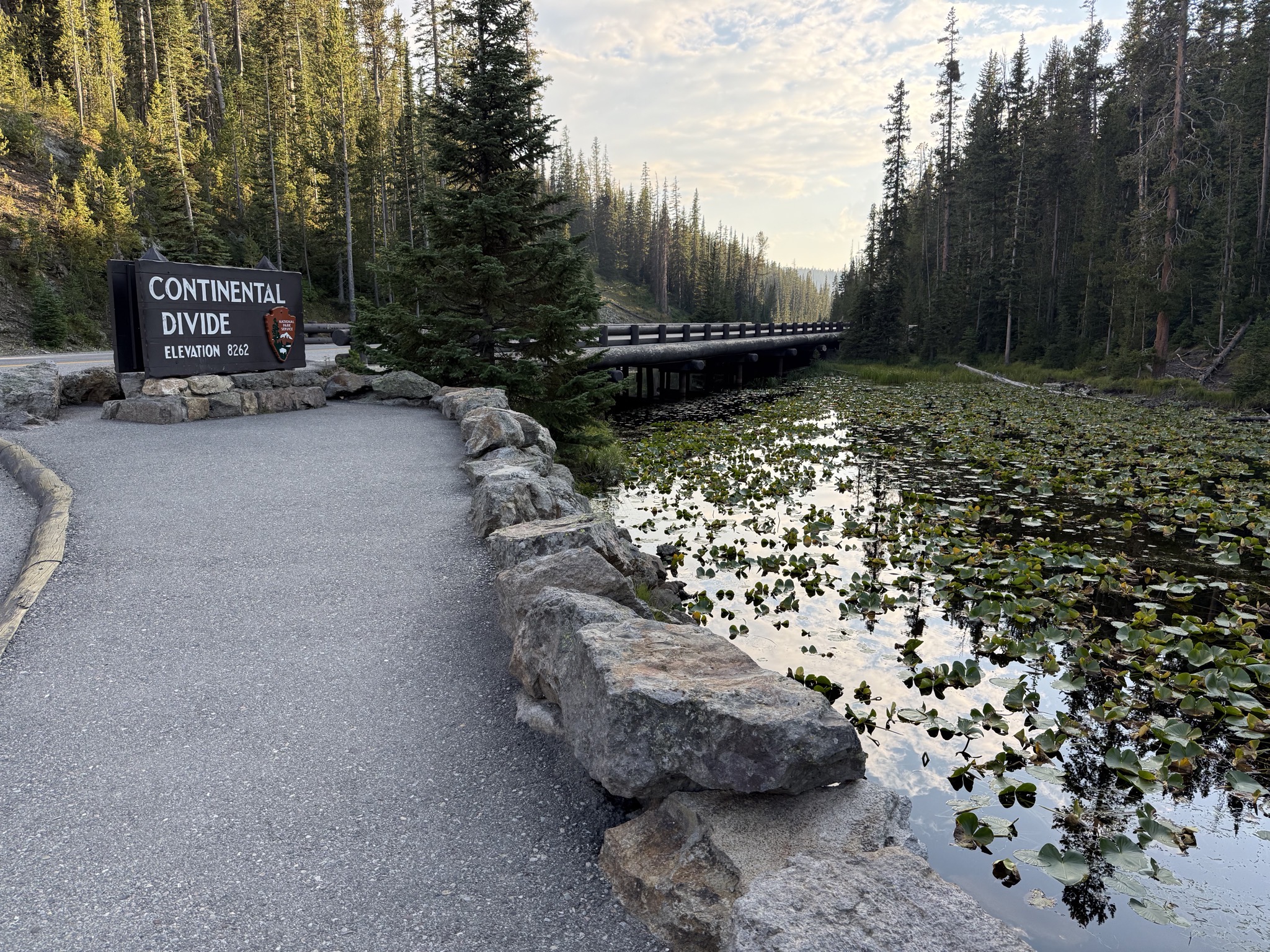 Continental Divide, elevation 8262, and Isa Lake