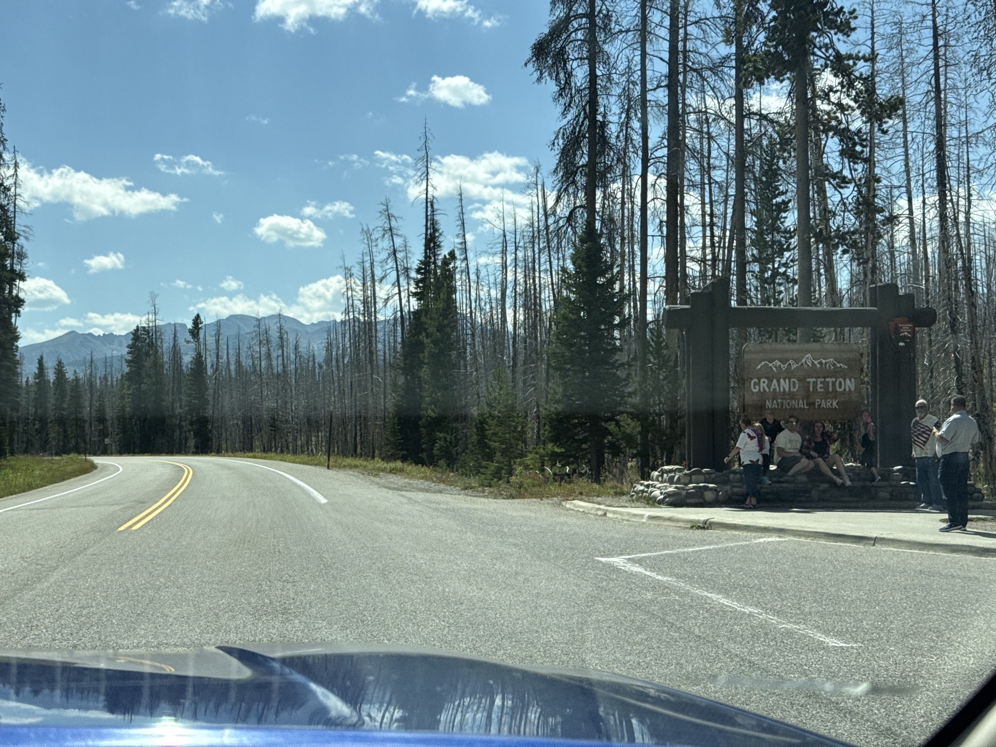 Grand Teton National Park entrance sign