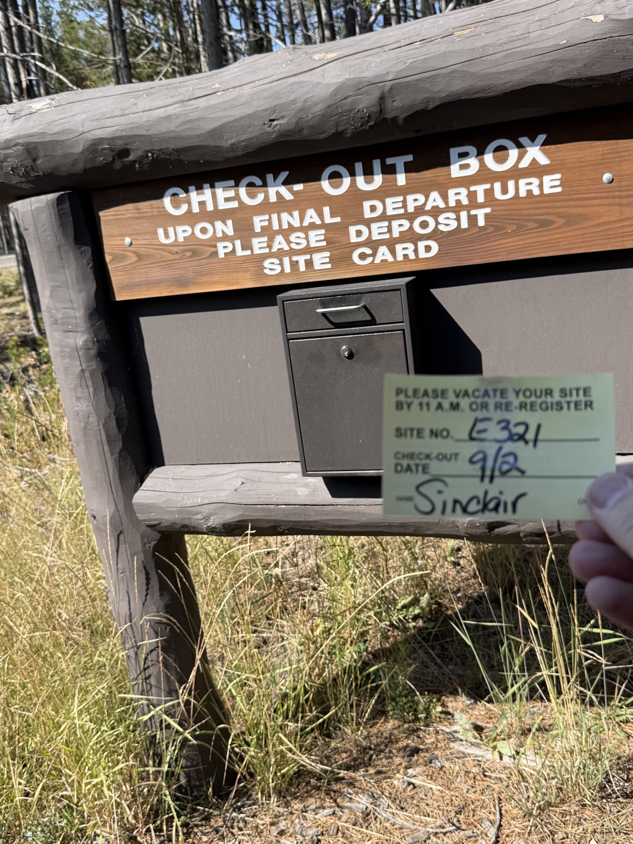 Check-out box