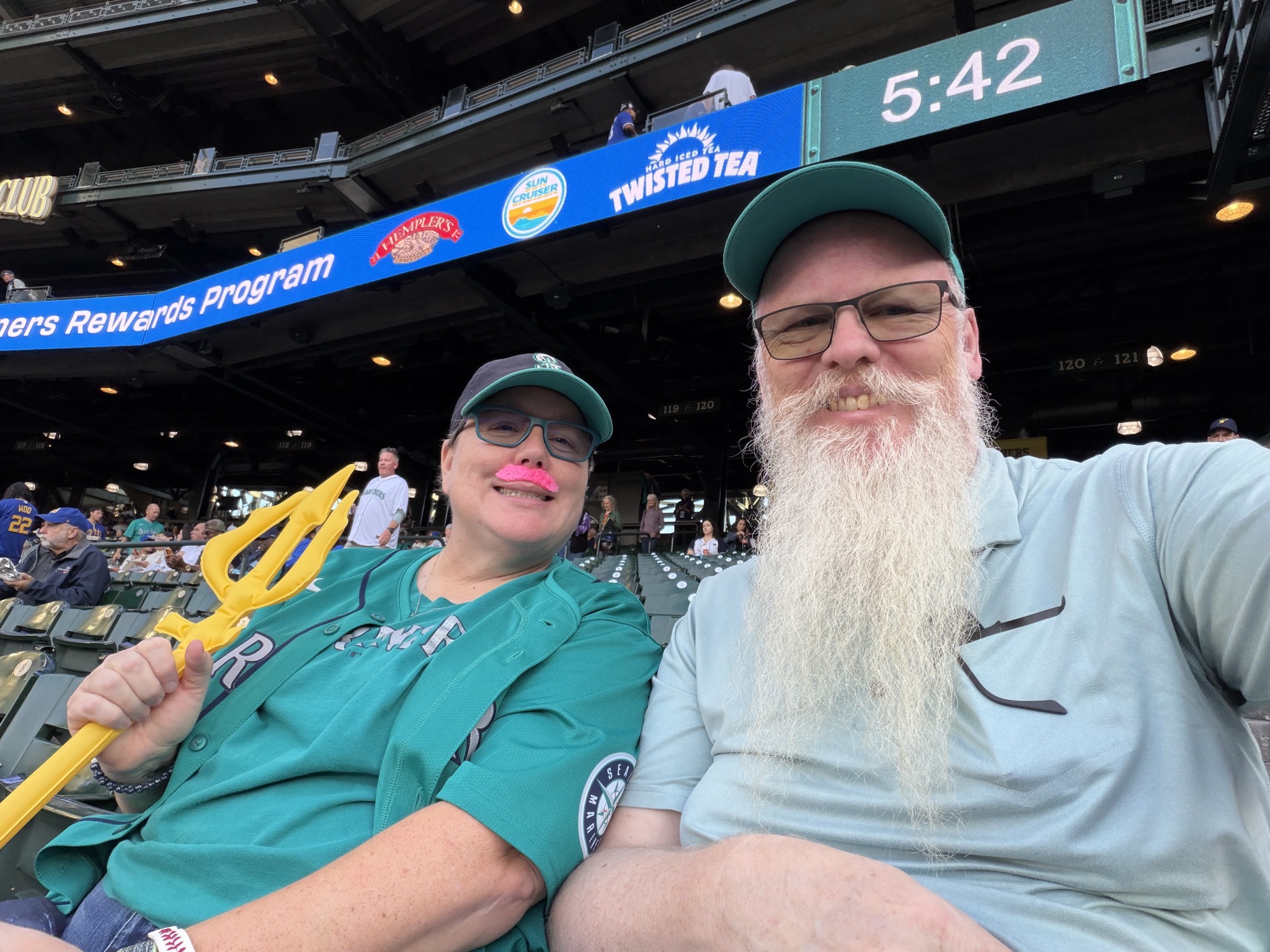Selfie from our seats