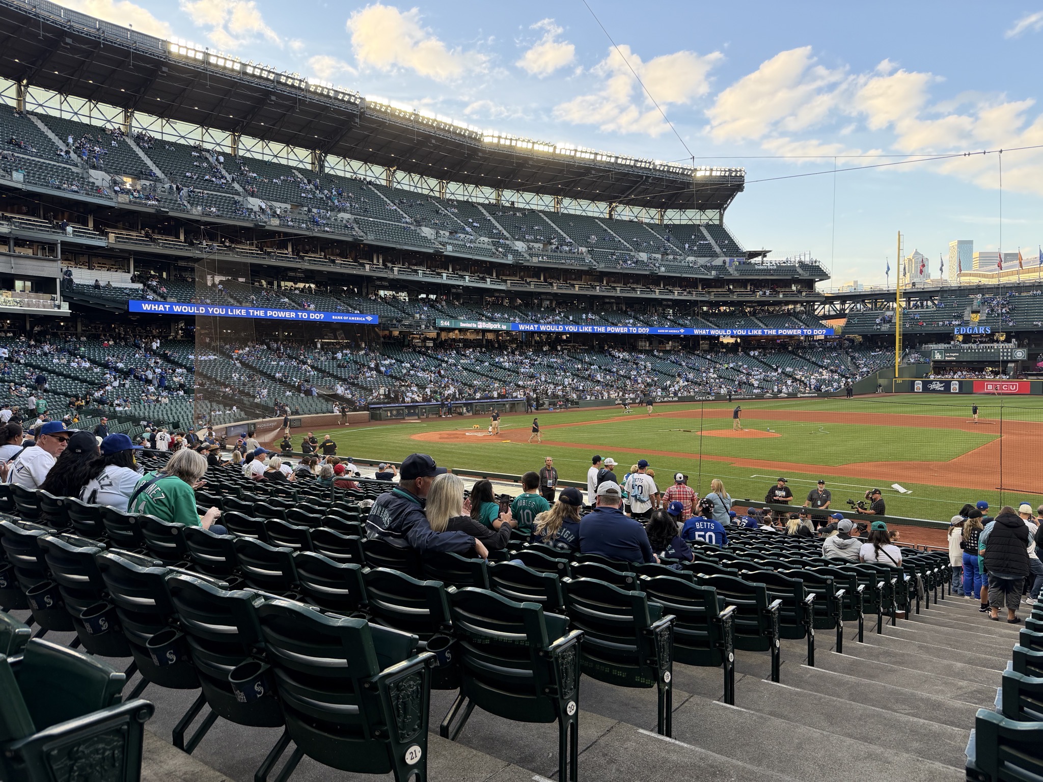 View from our seats