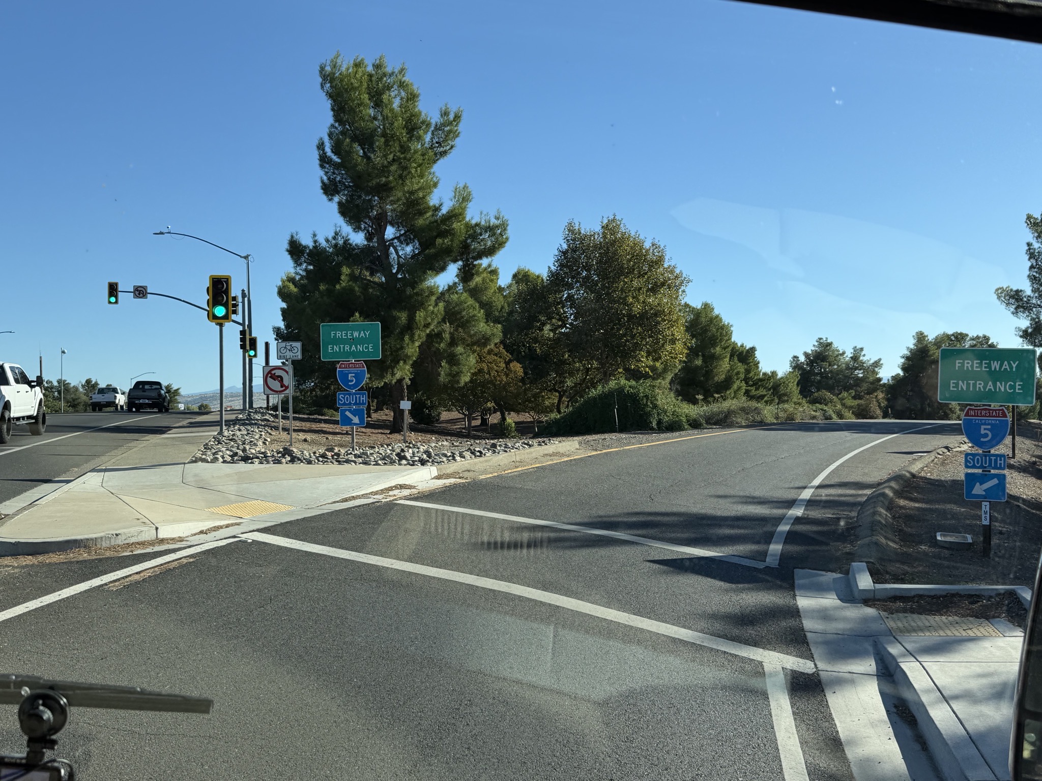 Entering I-5 South