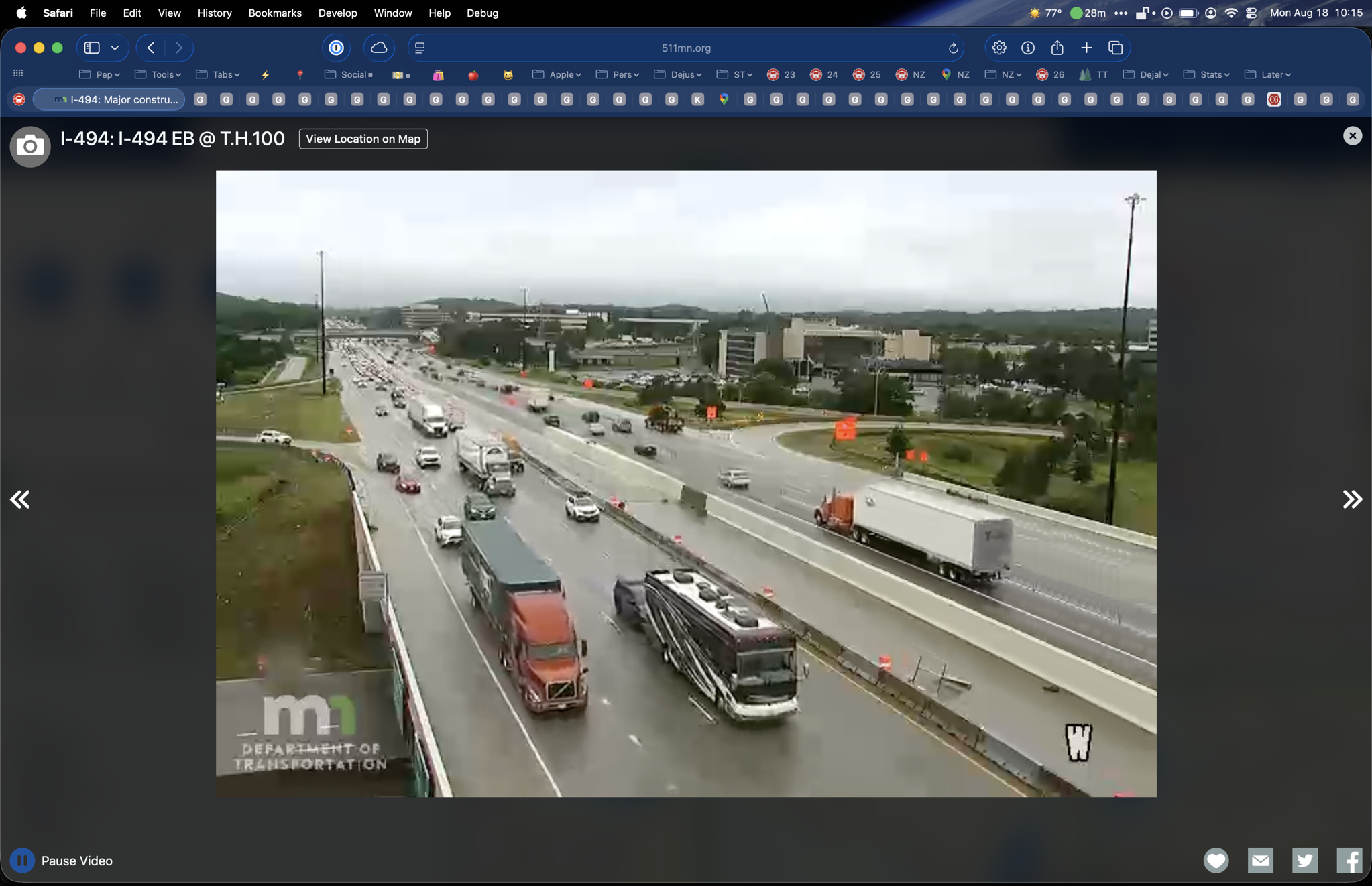 Spotting our coach on traffic cams