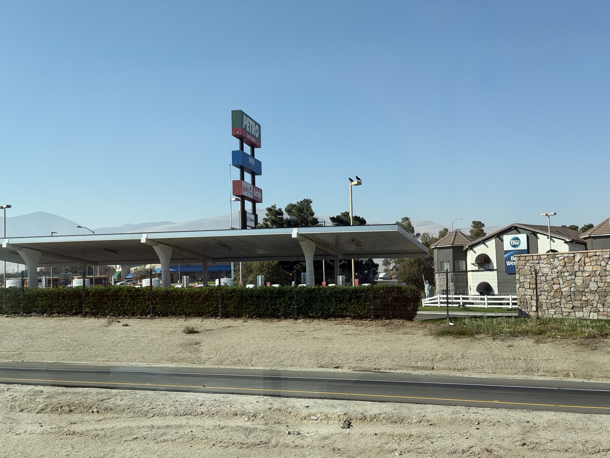 The Petro was a fuel stop option, but we didn't need it
