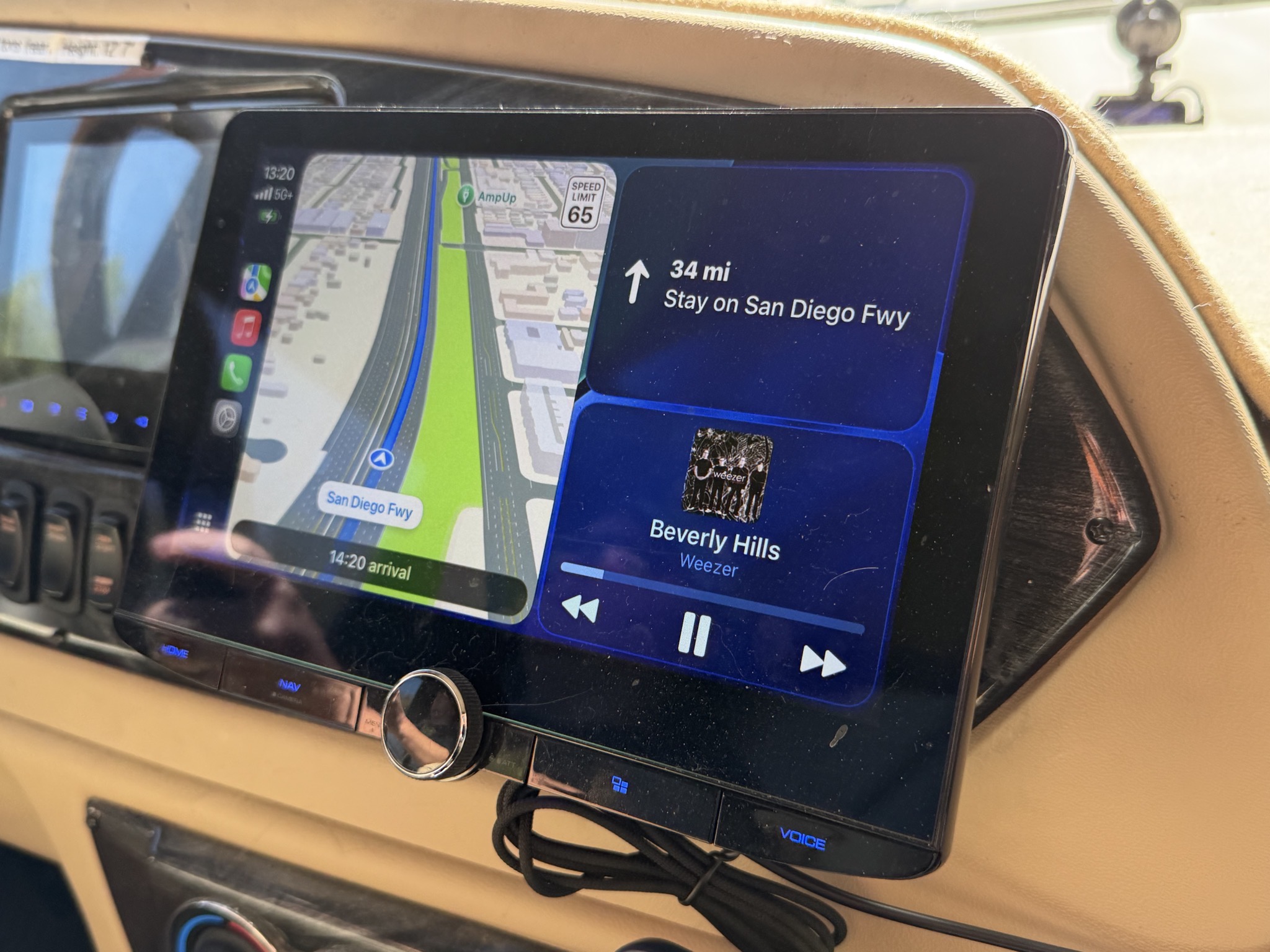 Playing Weezer's Beverly Hills when approaching Beverly Hills