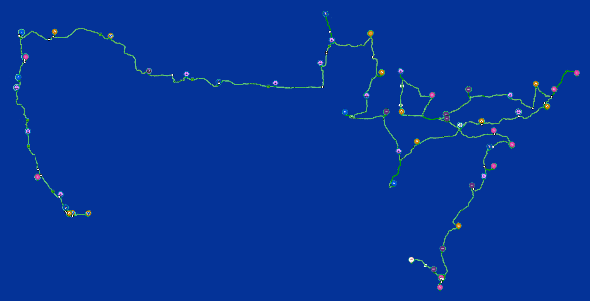Route map for 2025 without background