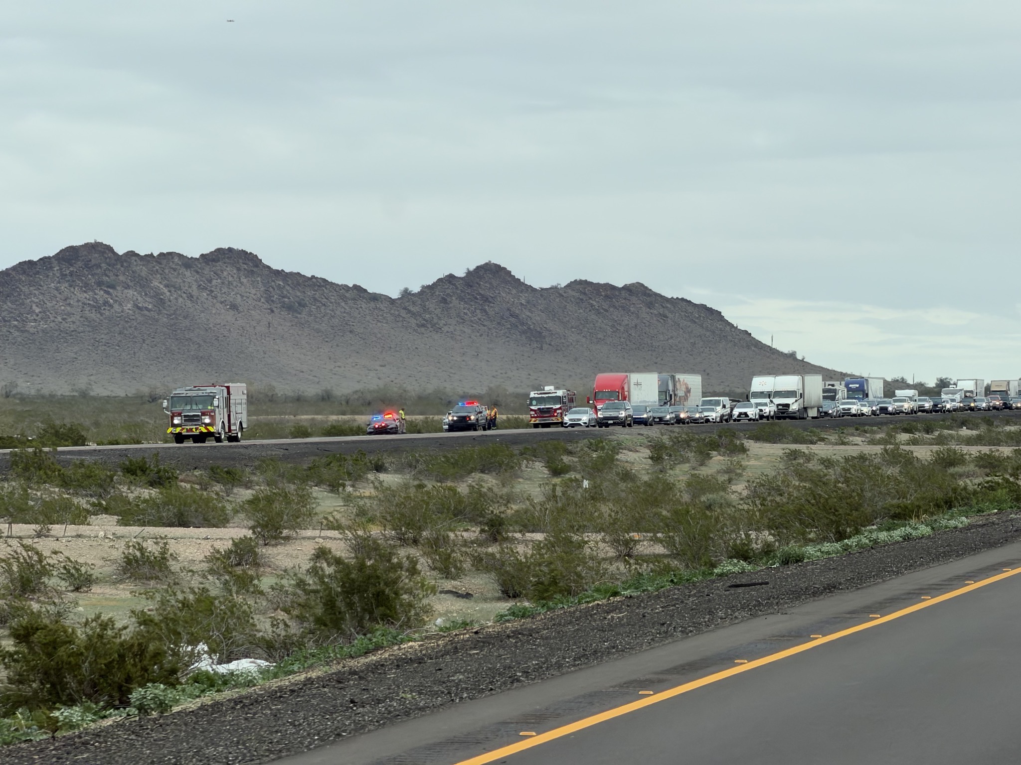 Westbound freeway closed for hours due to accident