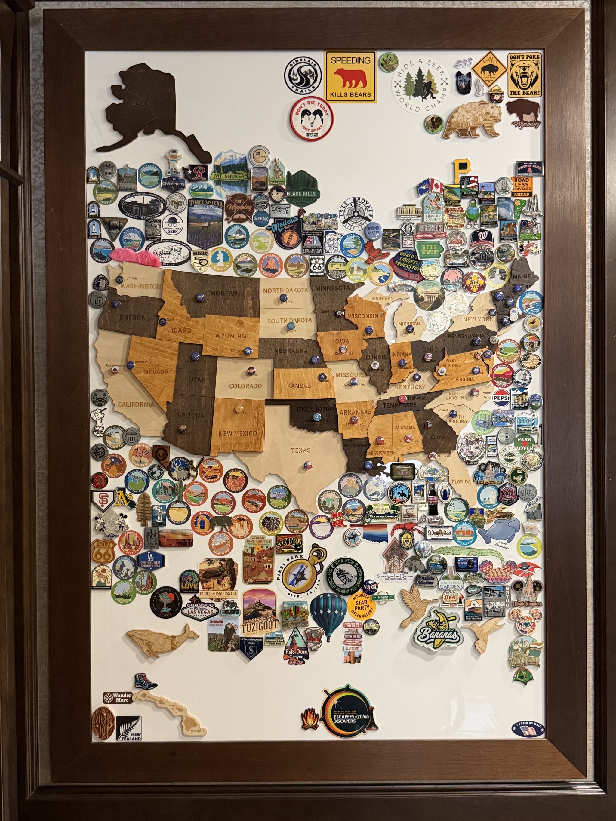 Sticker and pin board