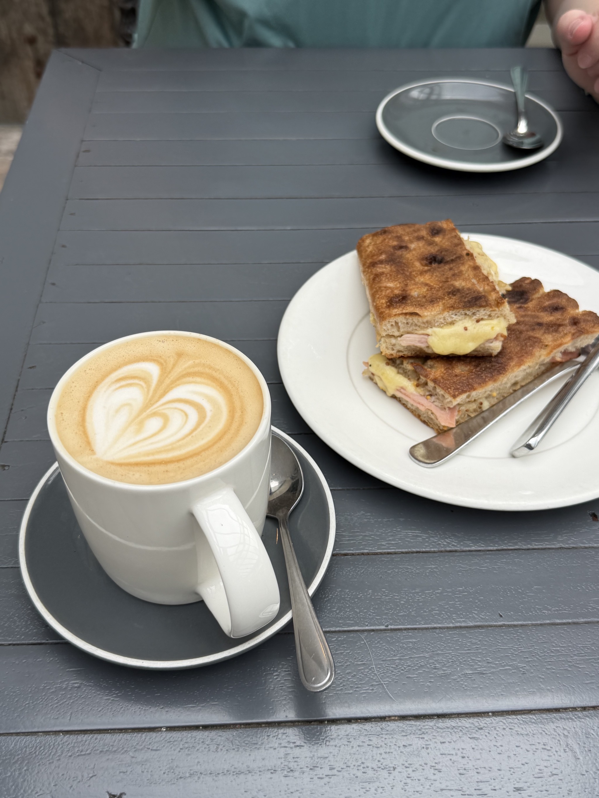 Toasted sandwiches and coffie