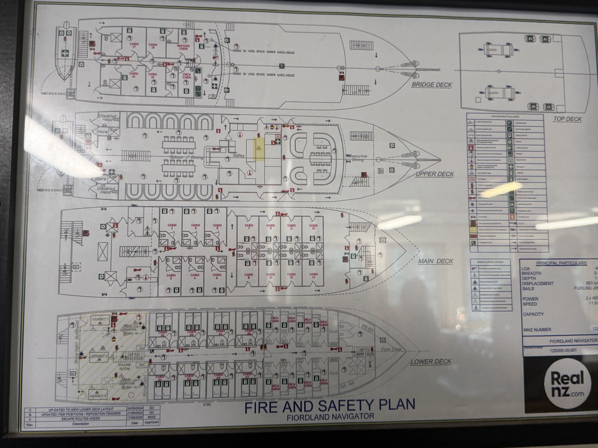 Ship layout (we were in cabin 2 on the main deck)