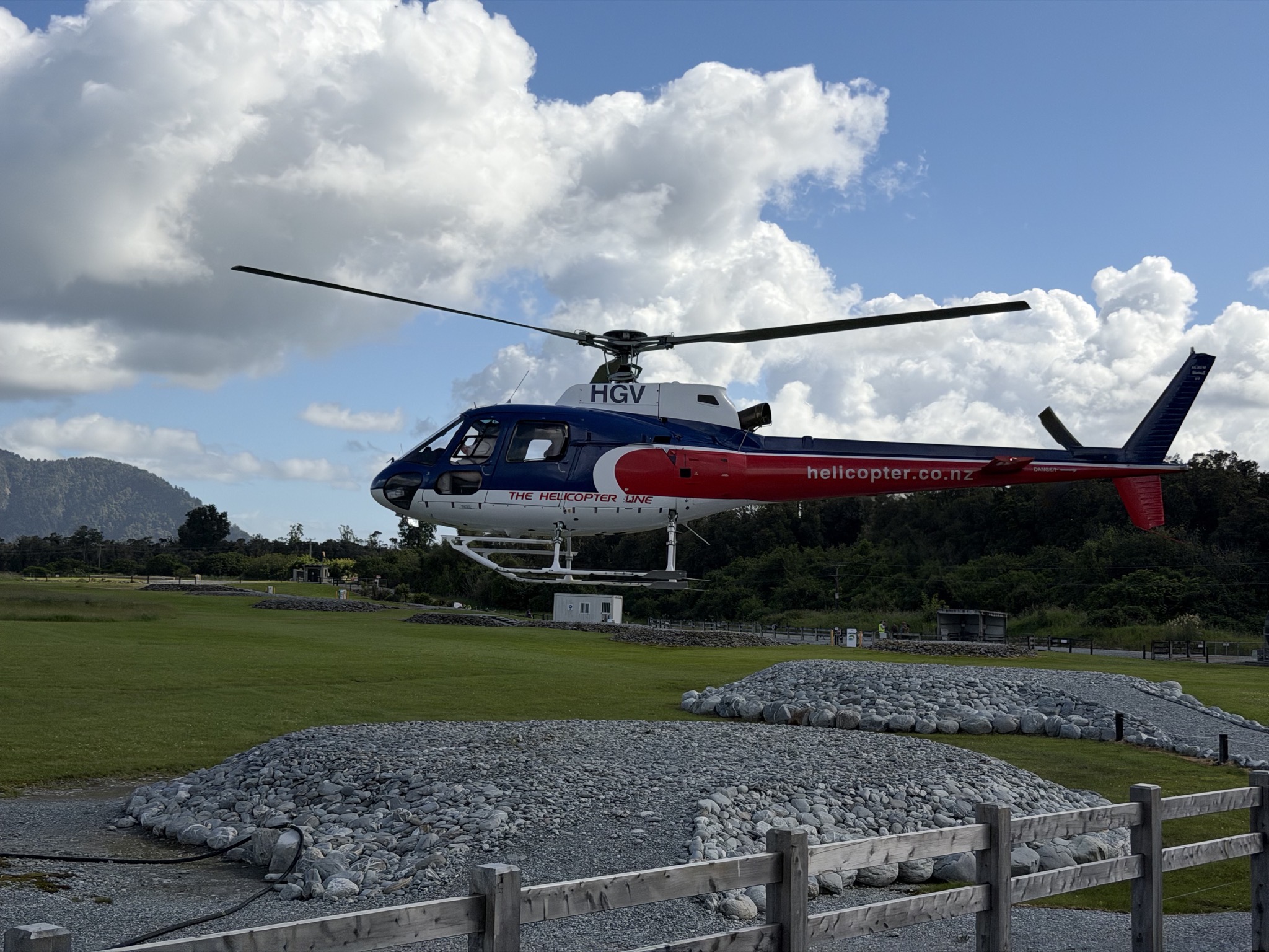 Our helicopter taking off again