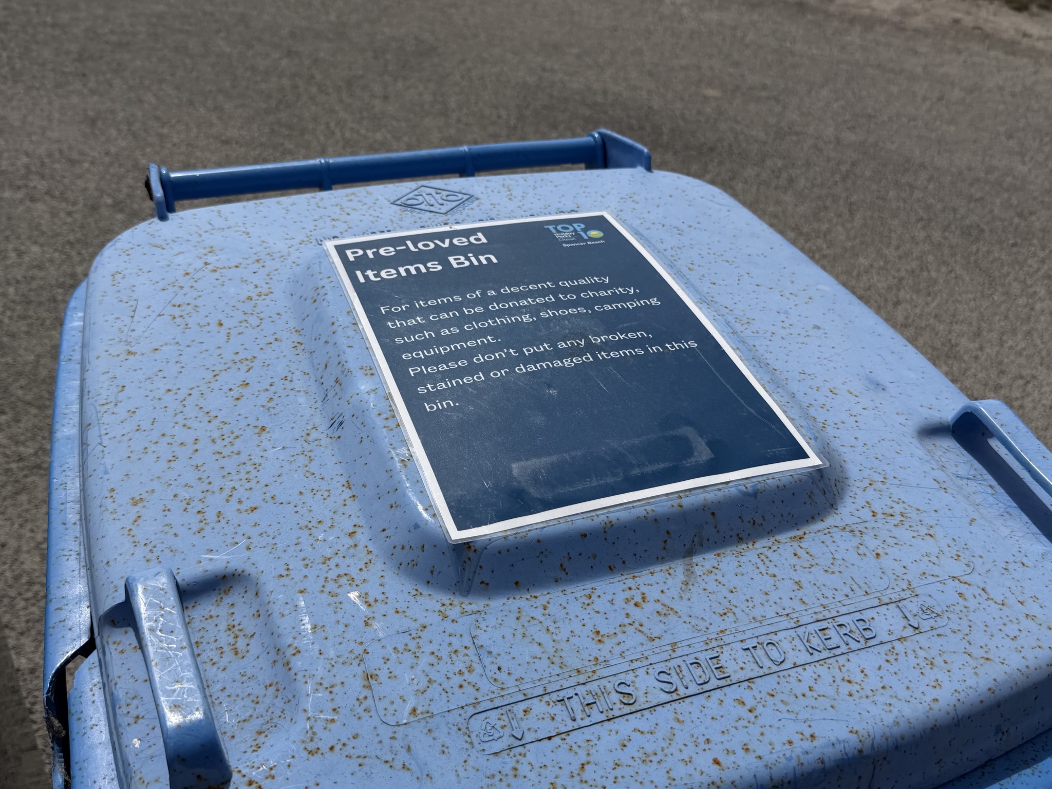 Pre-loved items bin