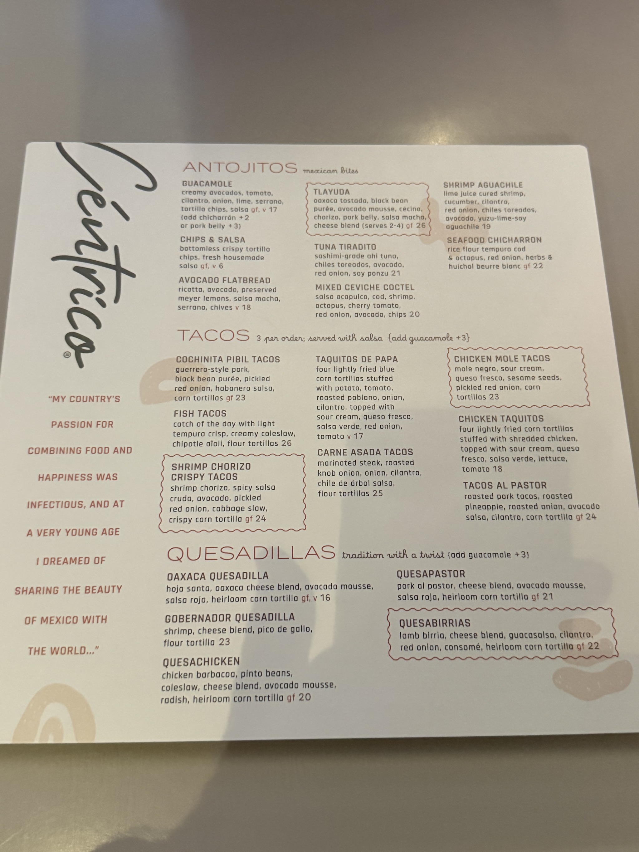 Céntrico restaurant