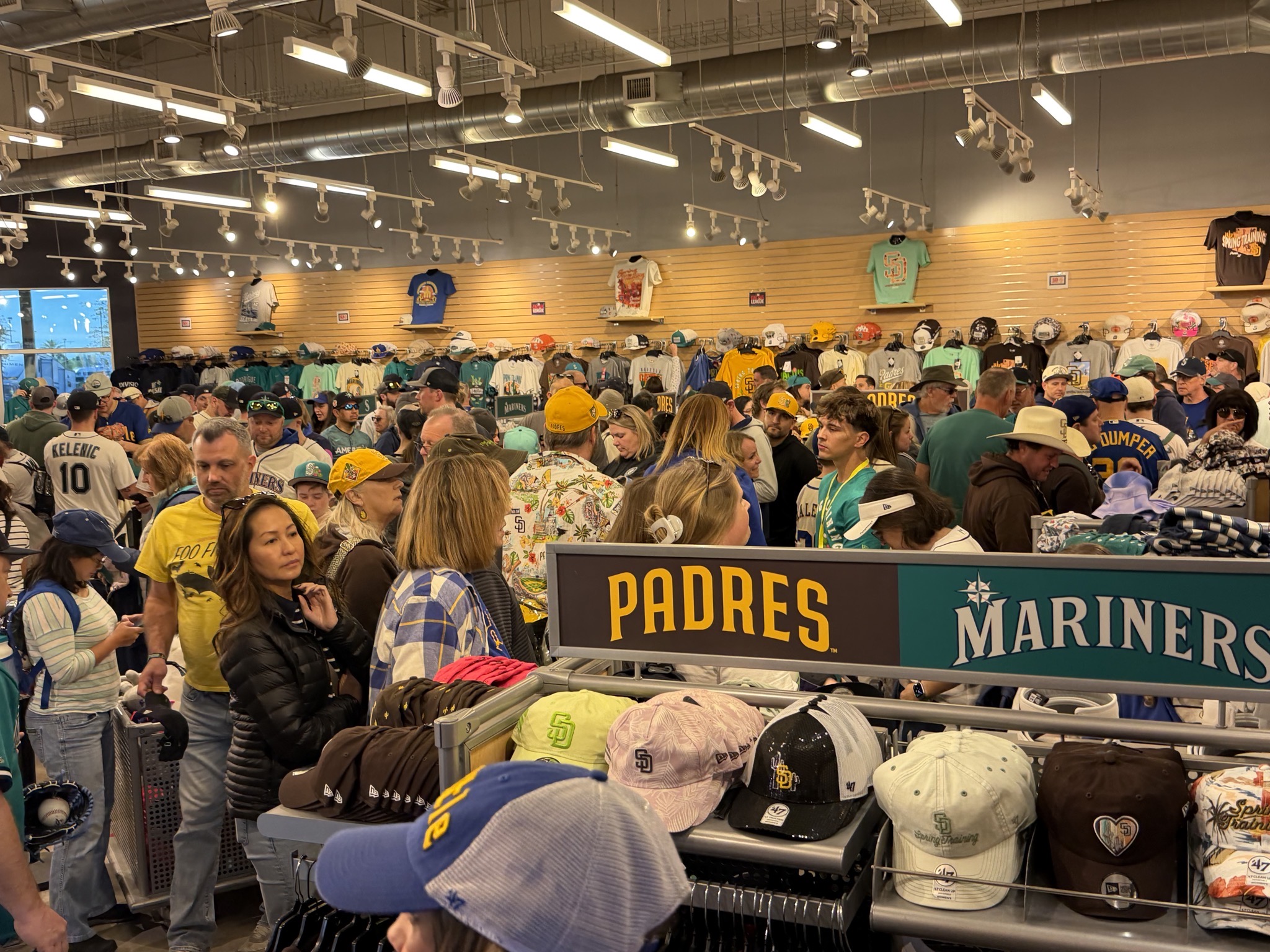 Team store was crazy busy