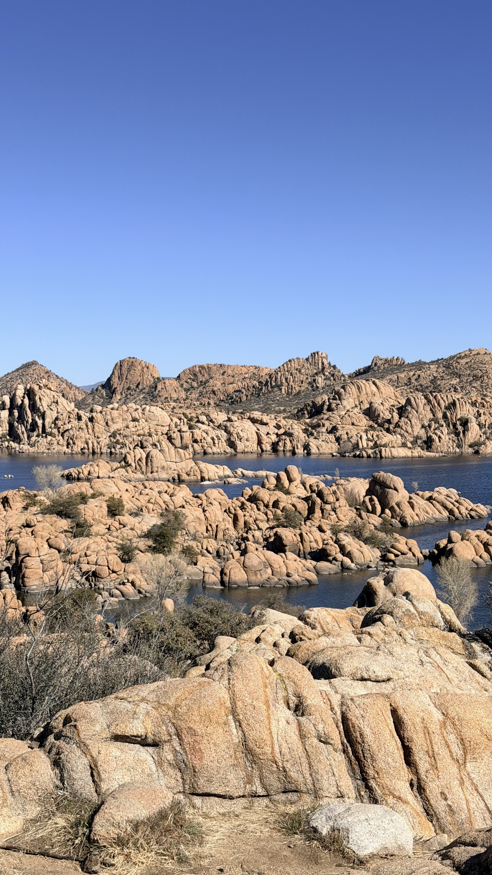 Interesting rocks and lake