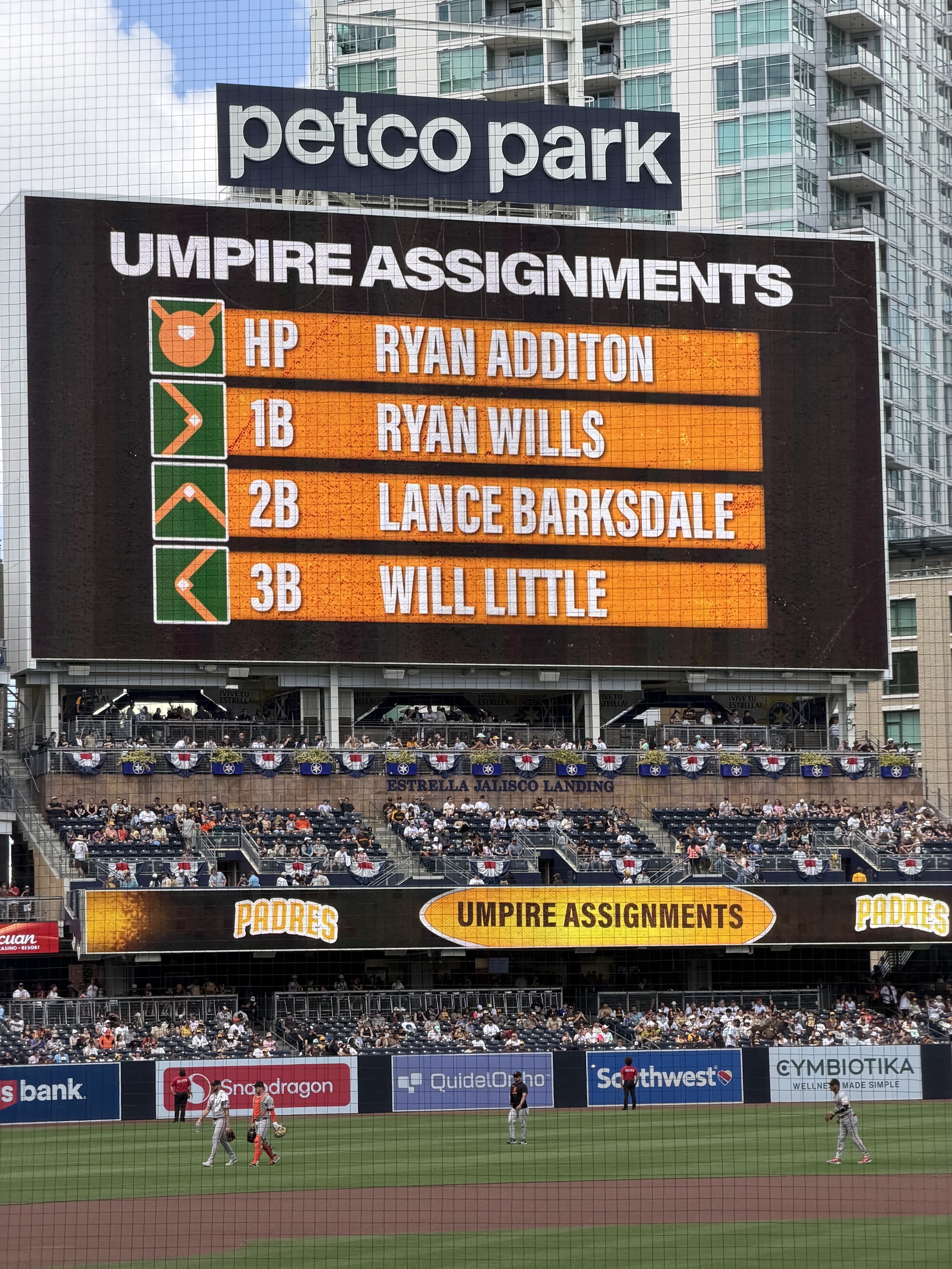 Umpire assignments