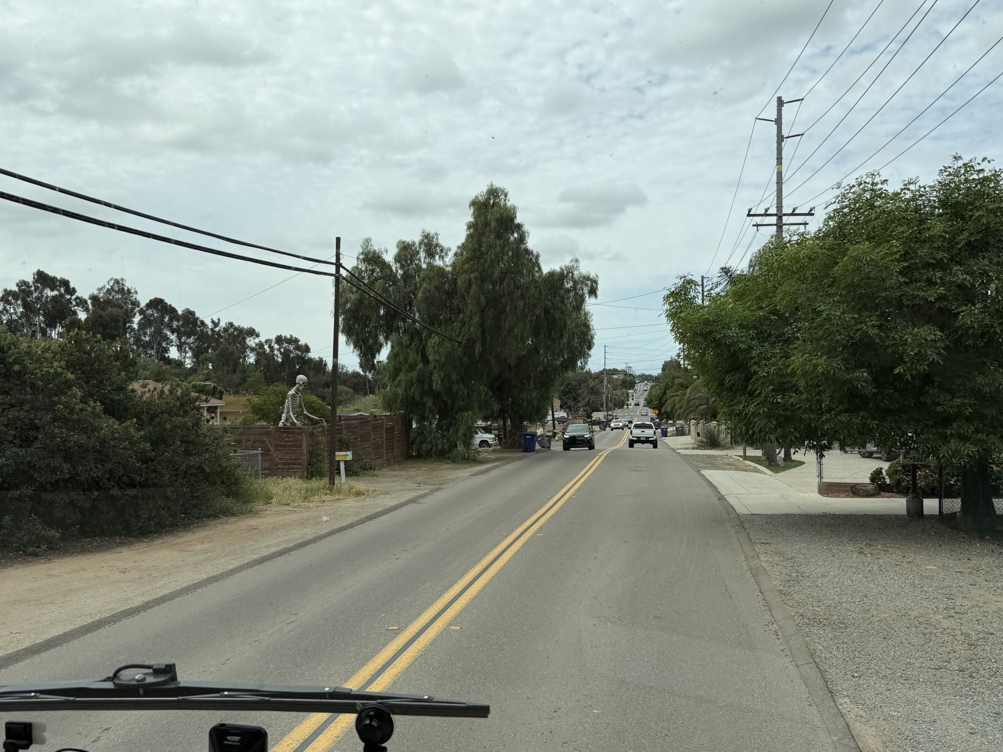 Big skeleton, narrow road