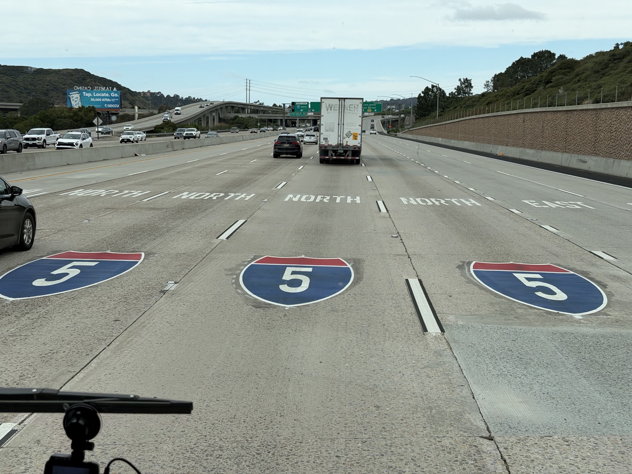 I like when they have helpful markings in each lane