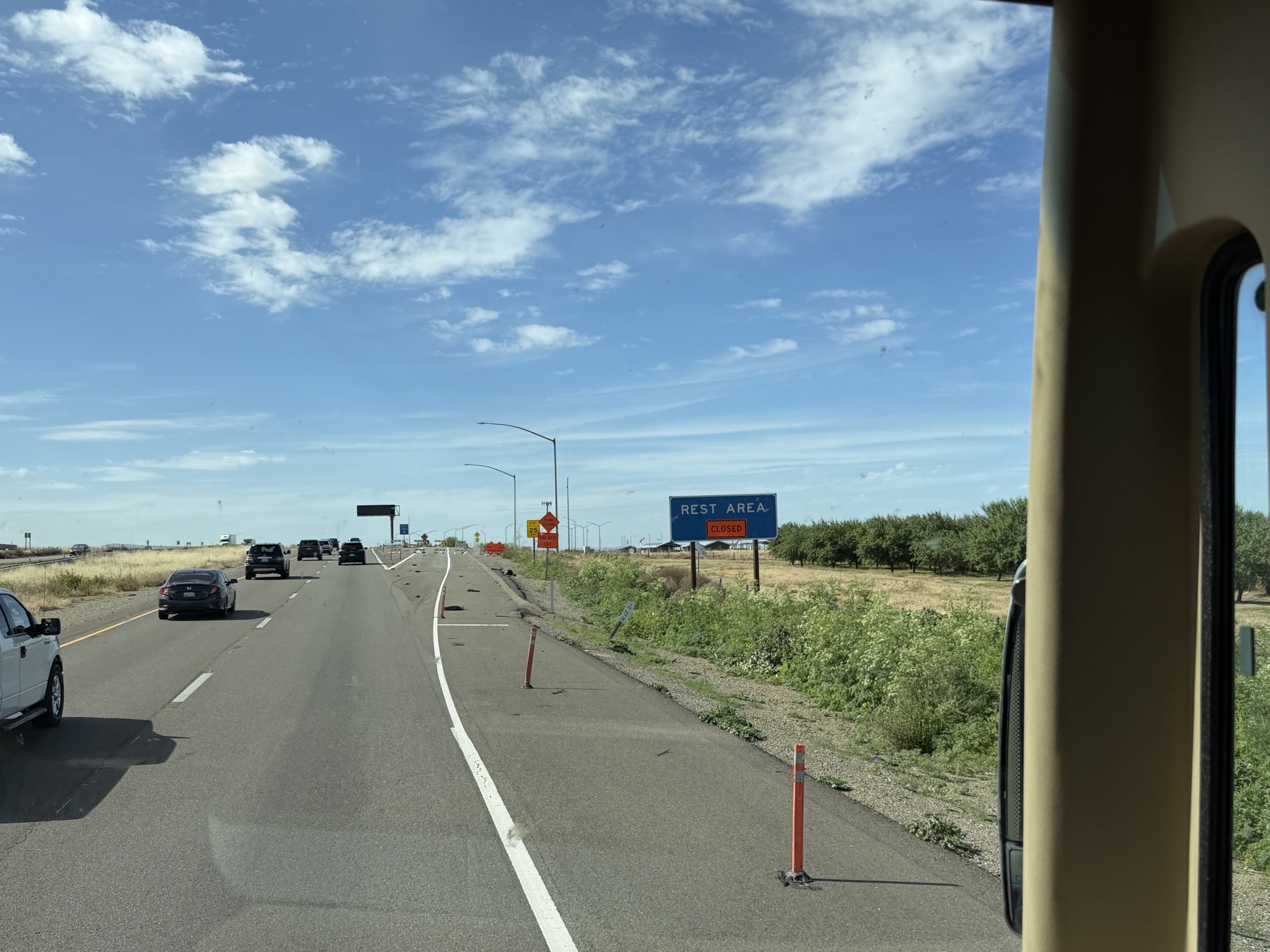 Closed rest area
