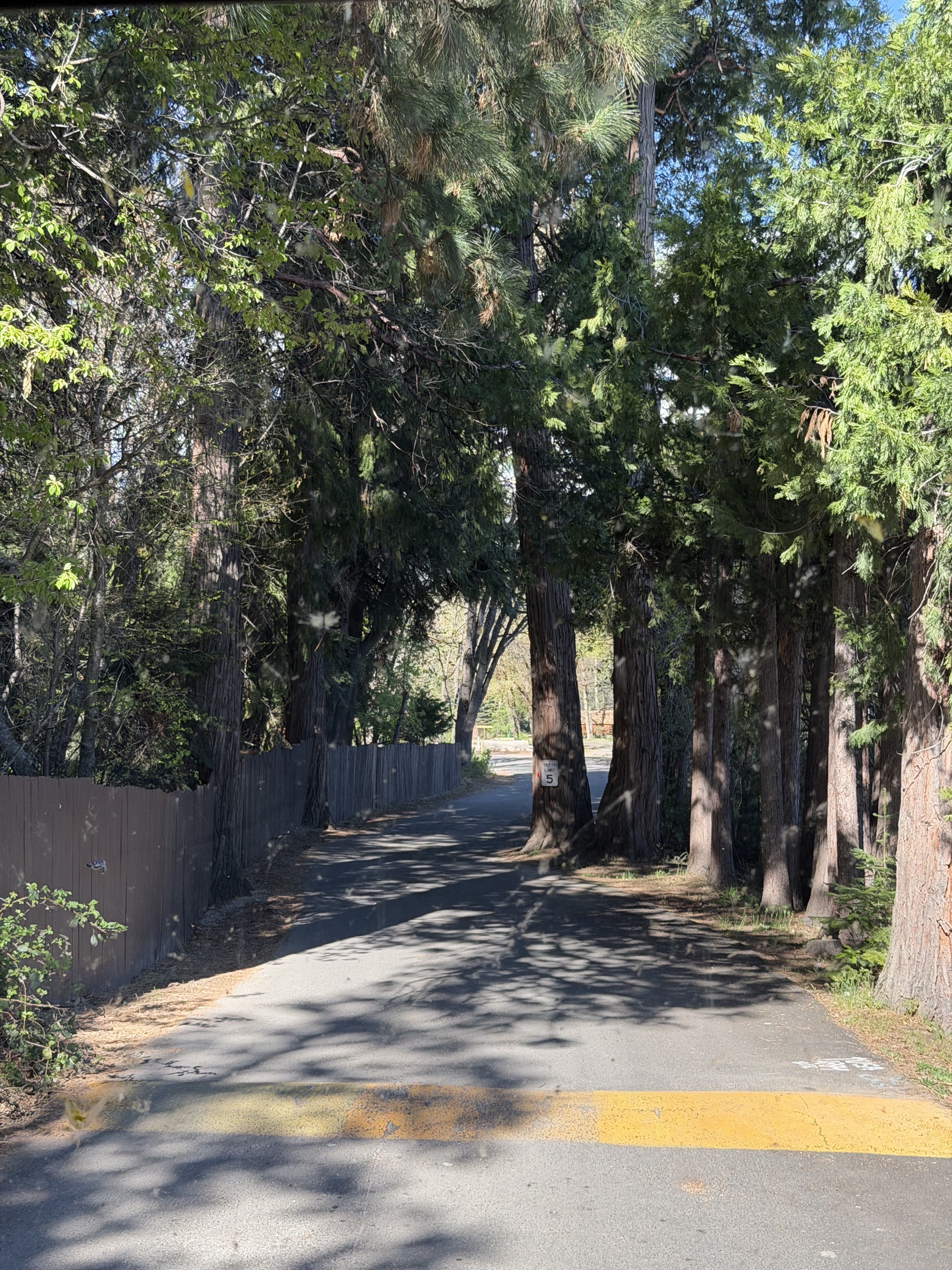 A narrow access road