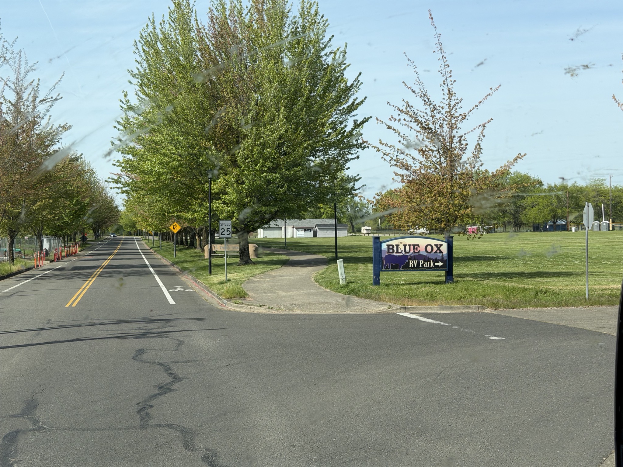 Arriving at Blue Ox RV Park