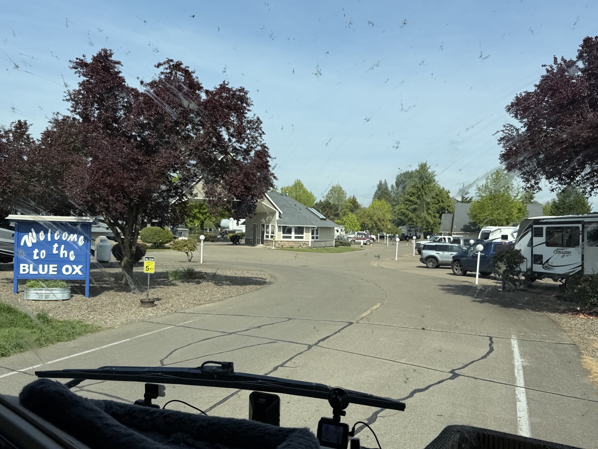 Arriving at Blue Ox RV Park
