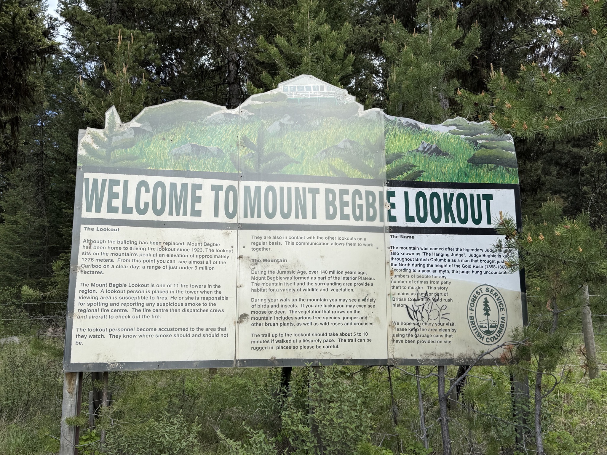 Welcome to Mount Begbie Lookout