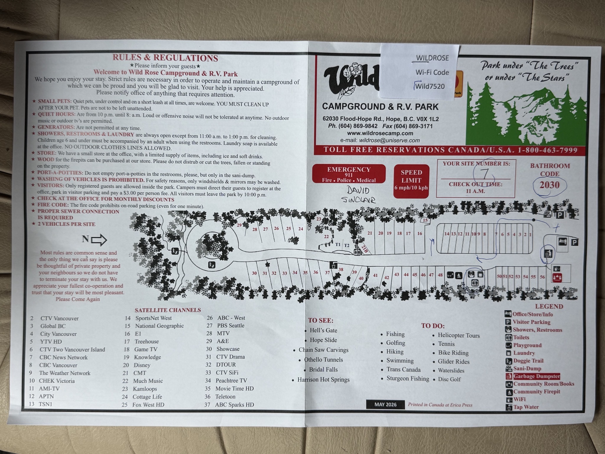 Campground map