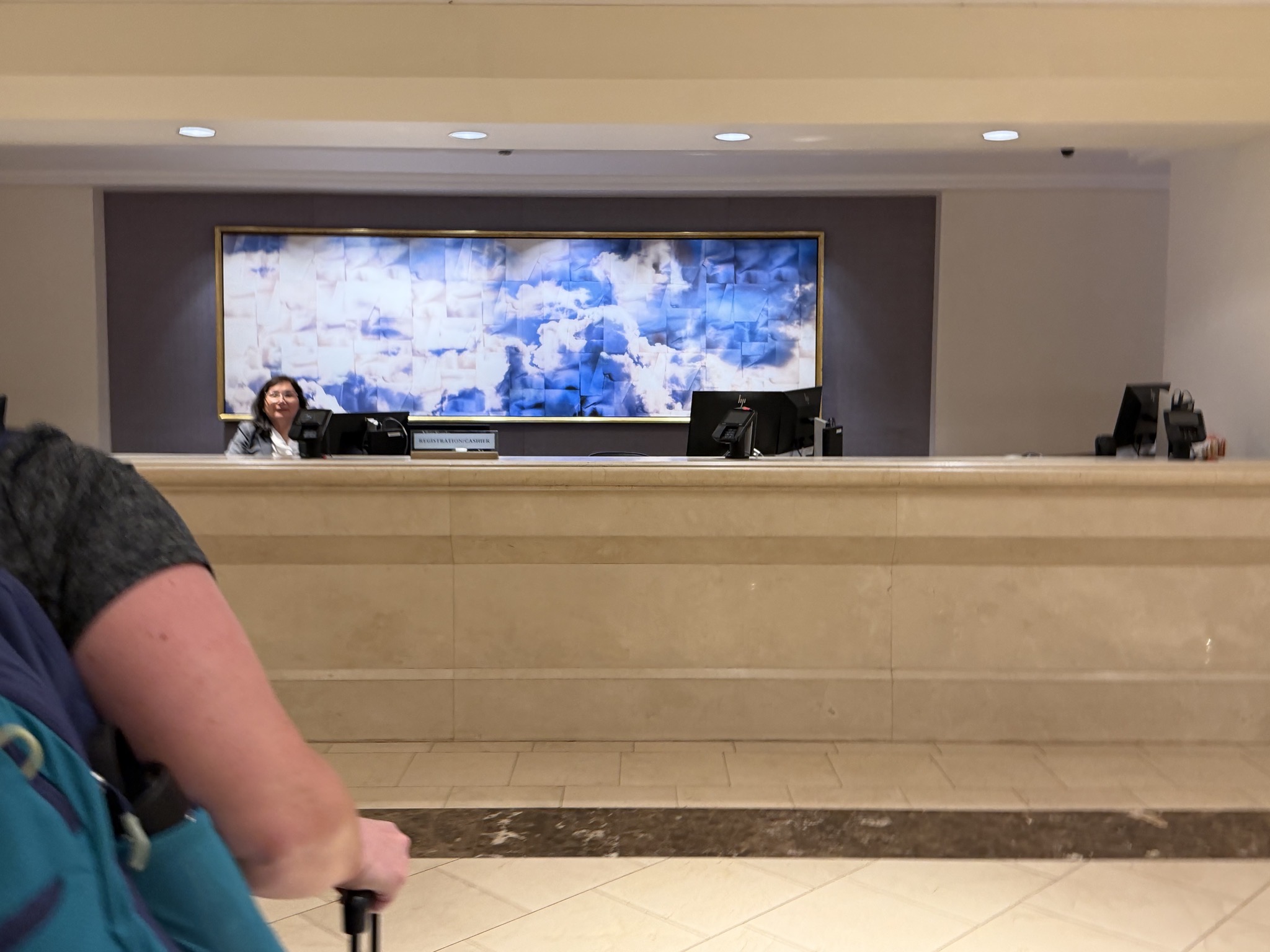Checking in to hotel