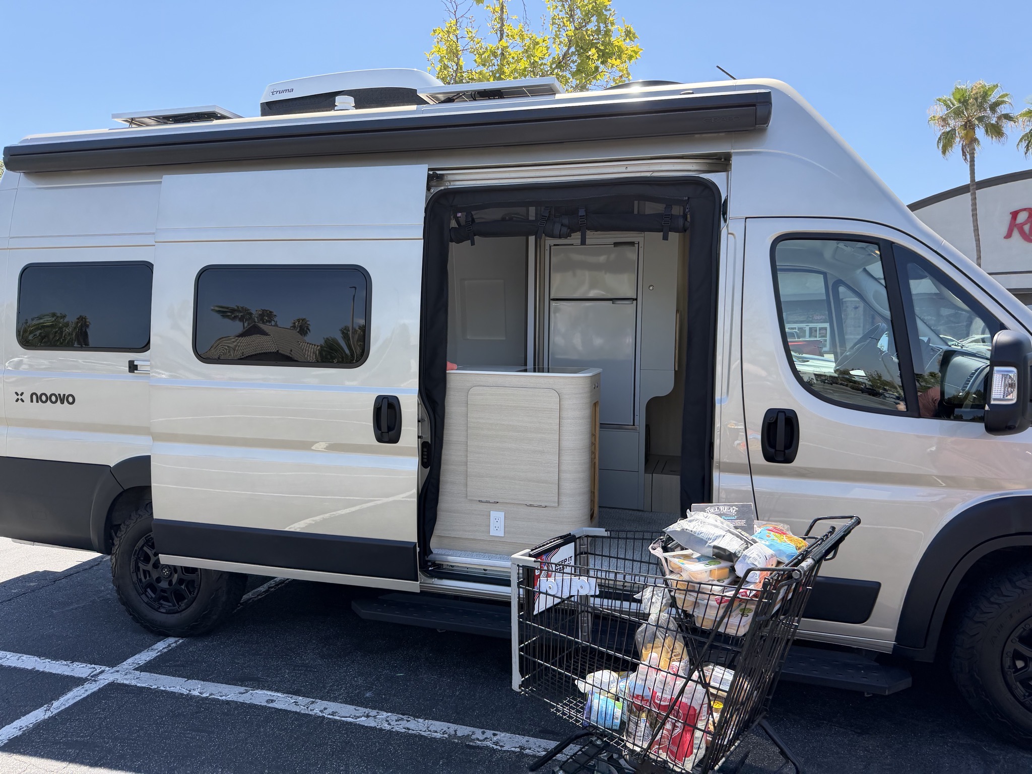 Loading groceries directly into van