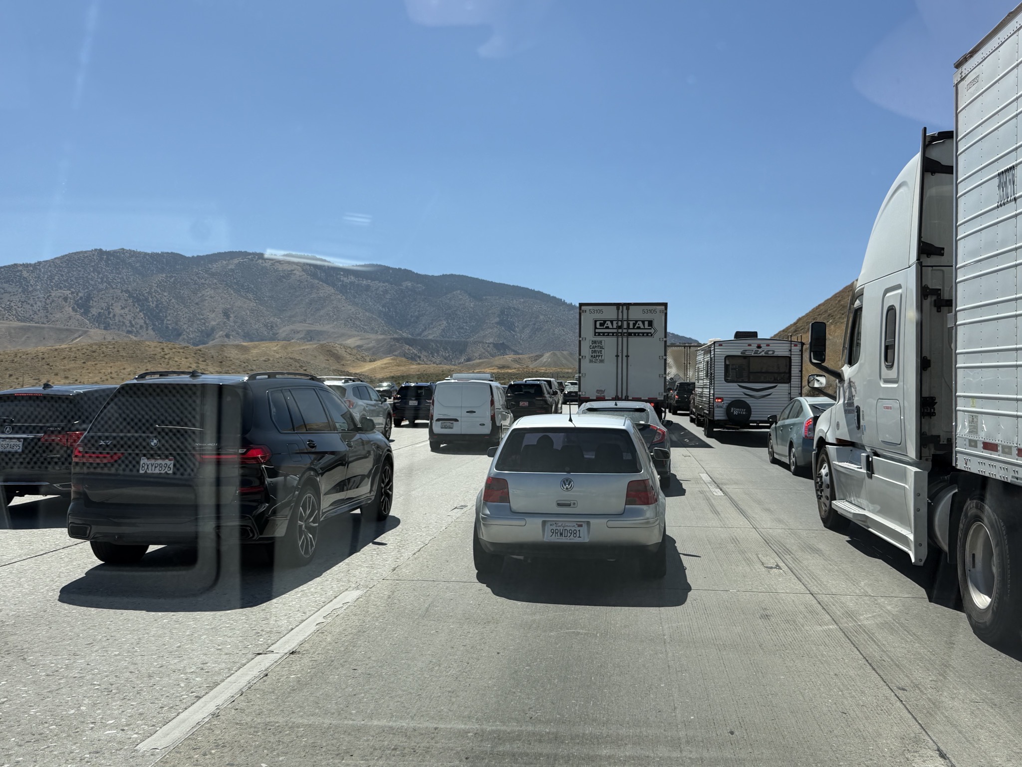 Over an hour of traffic delay