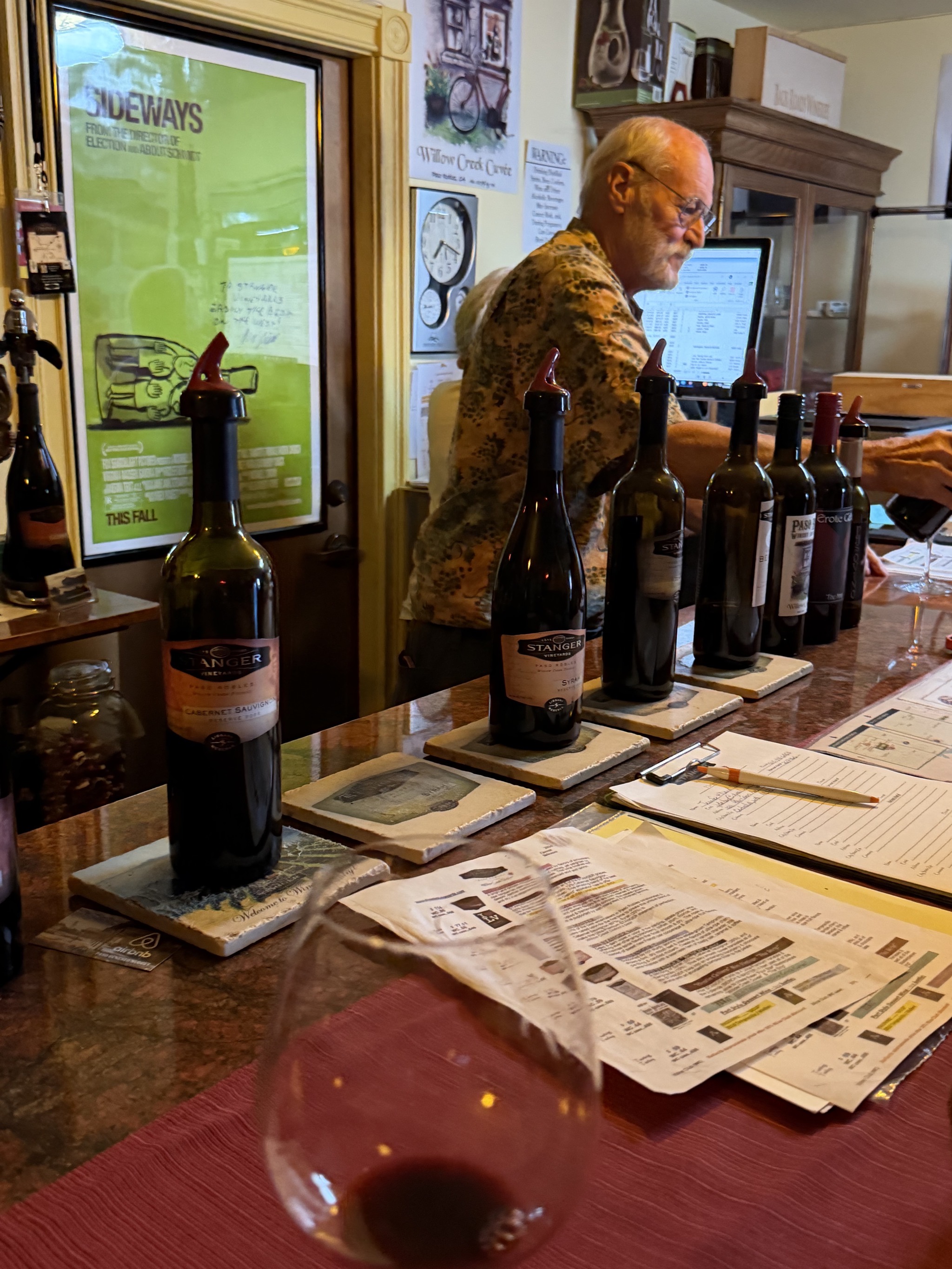 Wine tasting at Stanger Vineyards