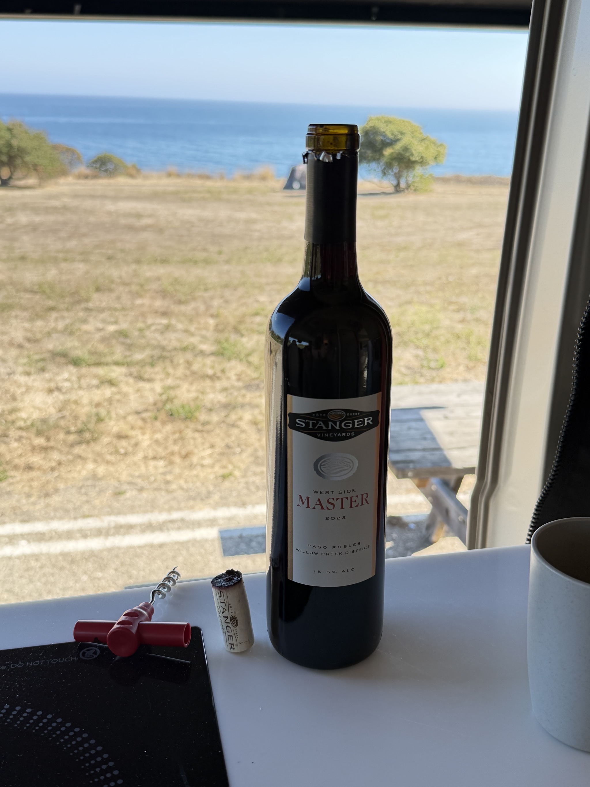 We enjoyed a bottle of Stanger wine
