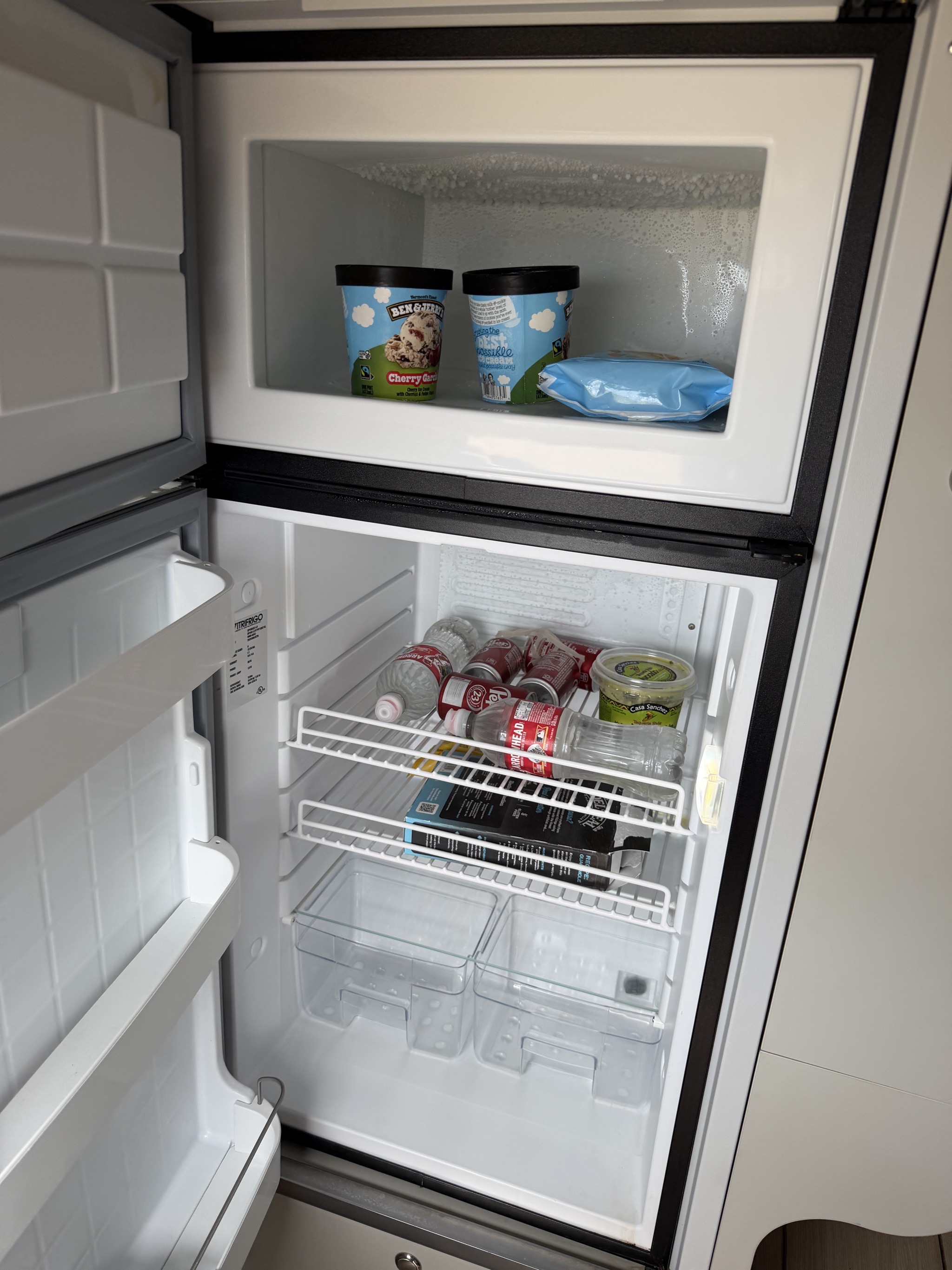 Freezer and fridge