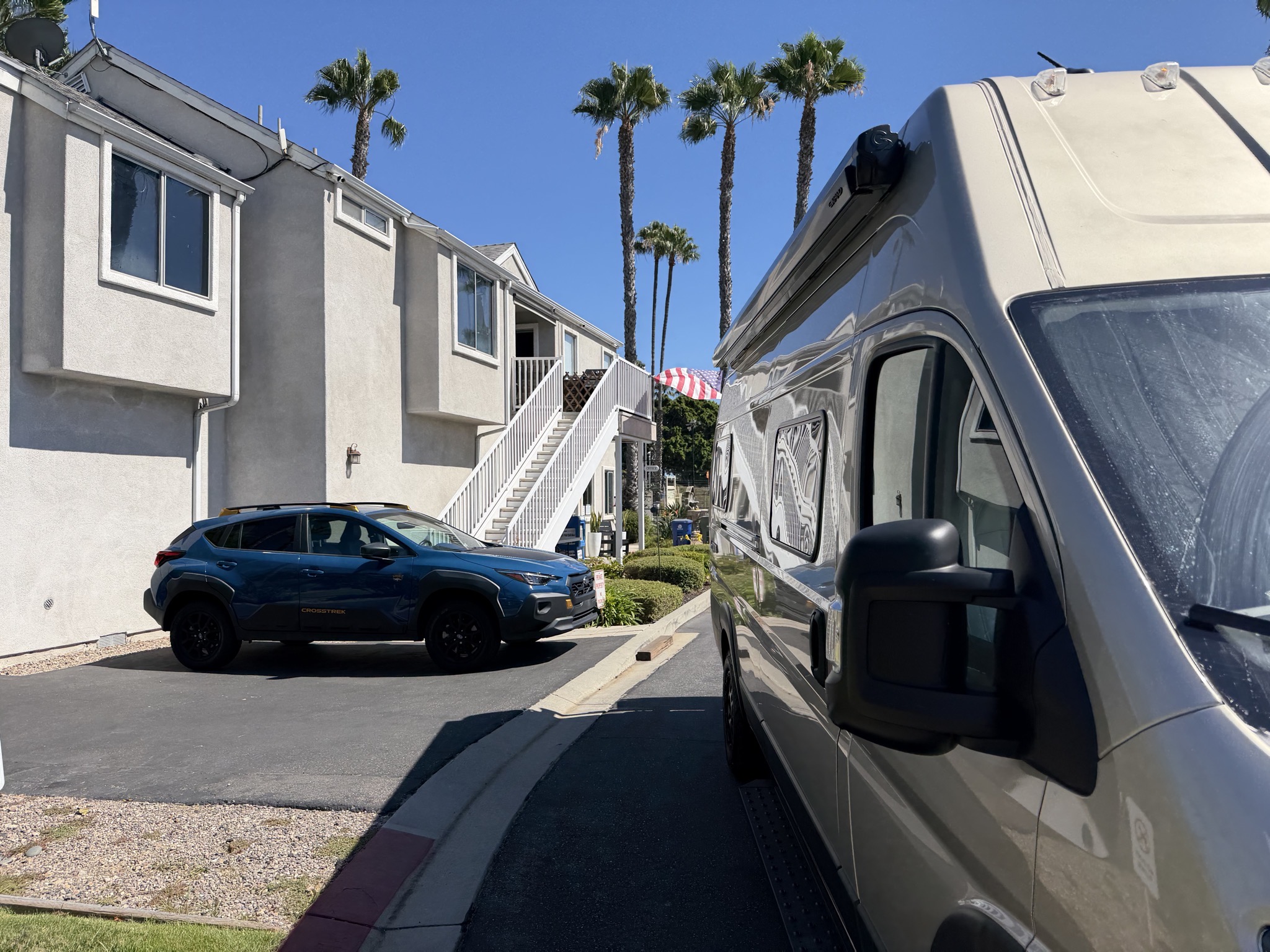Checking in to Golden Shore RV Resort in Long Beach