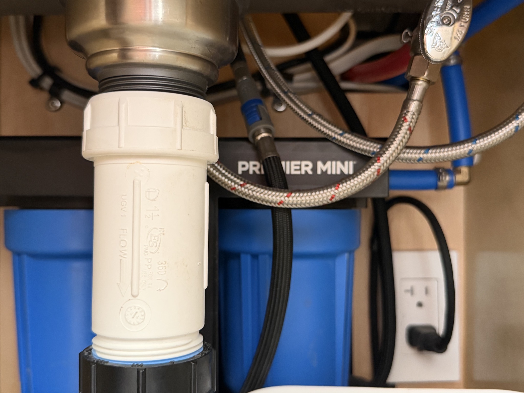 Water filters under sink