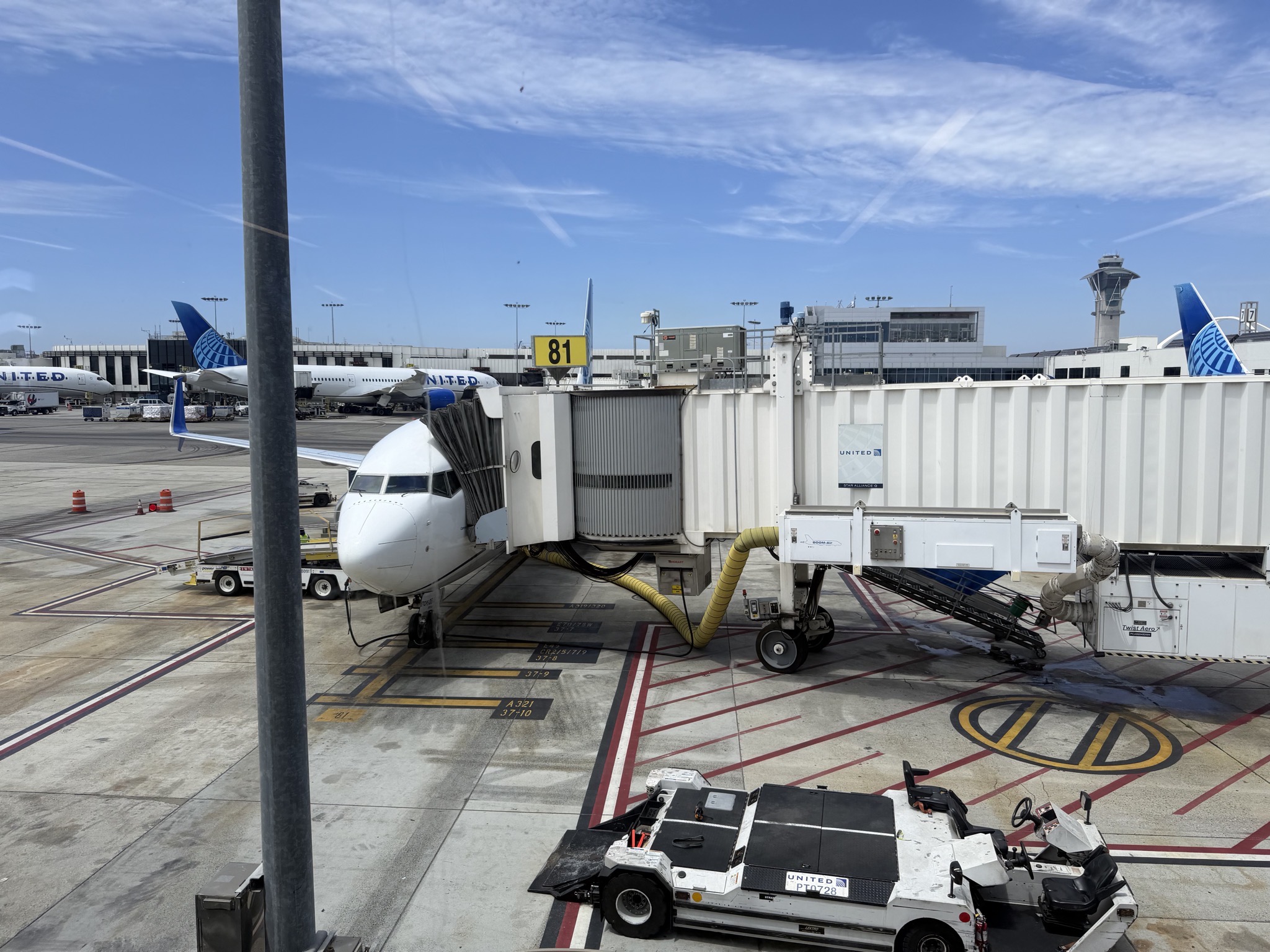 Our plane from LAX to SFO