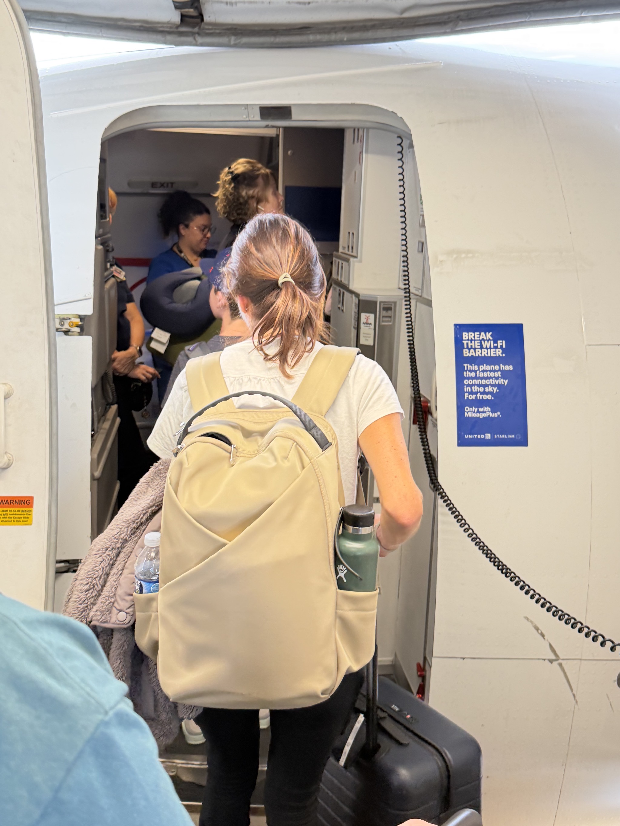 Boarding plane